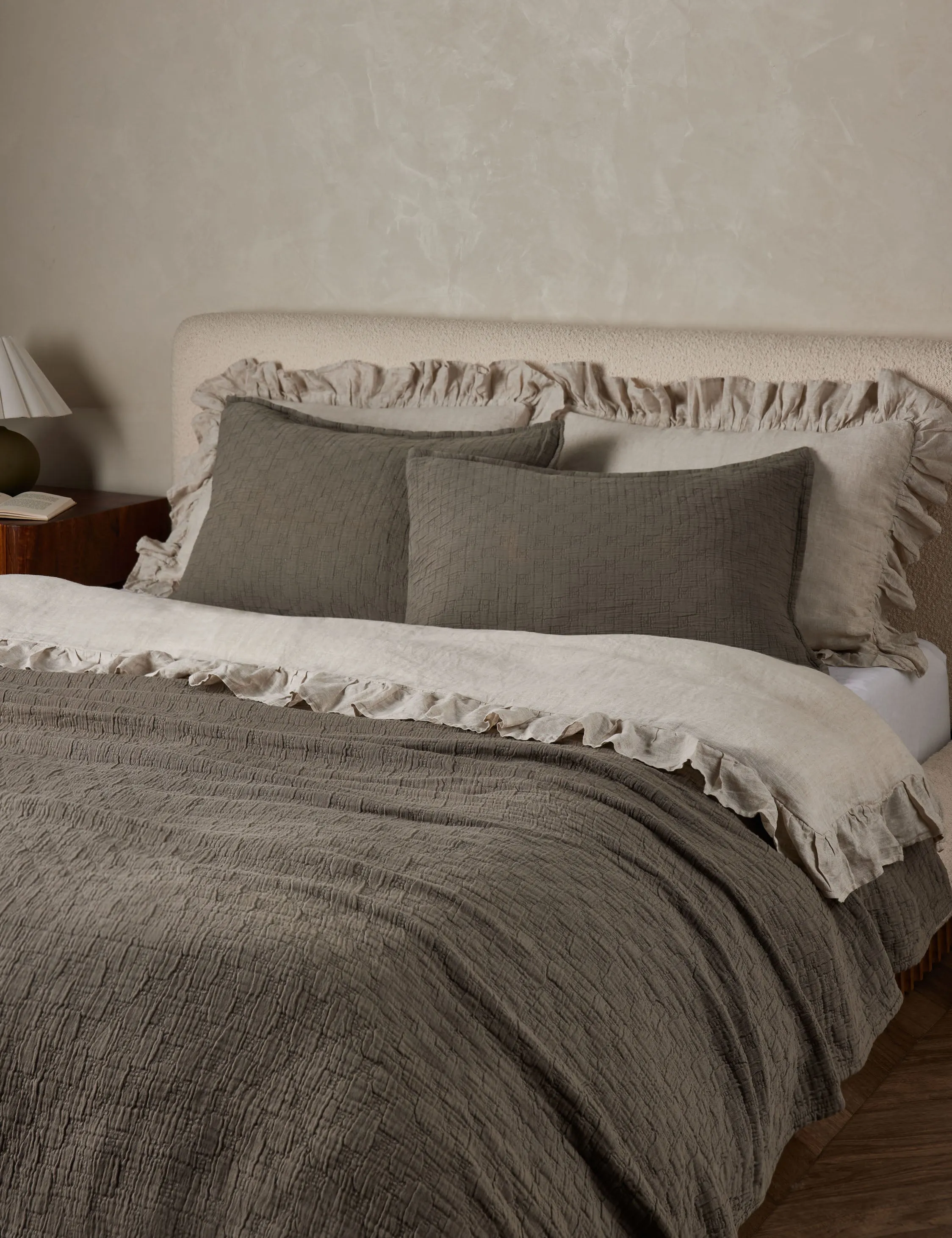 Ojai Cotton Matelassé Sham by Pom Pom at Home Lulu and Georgia