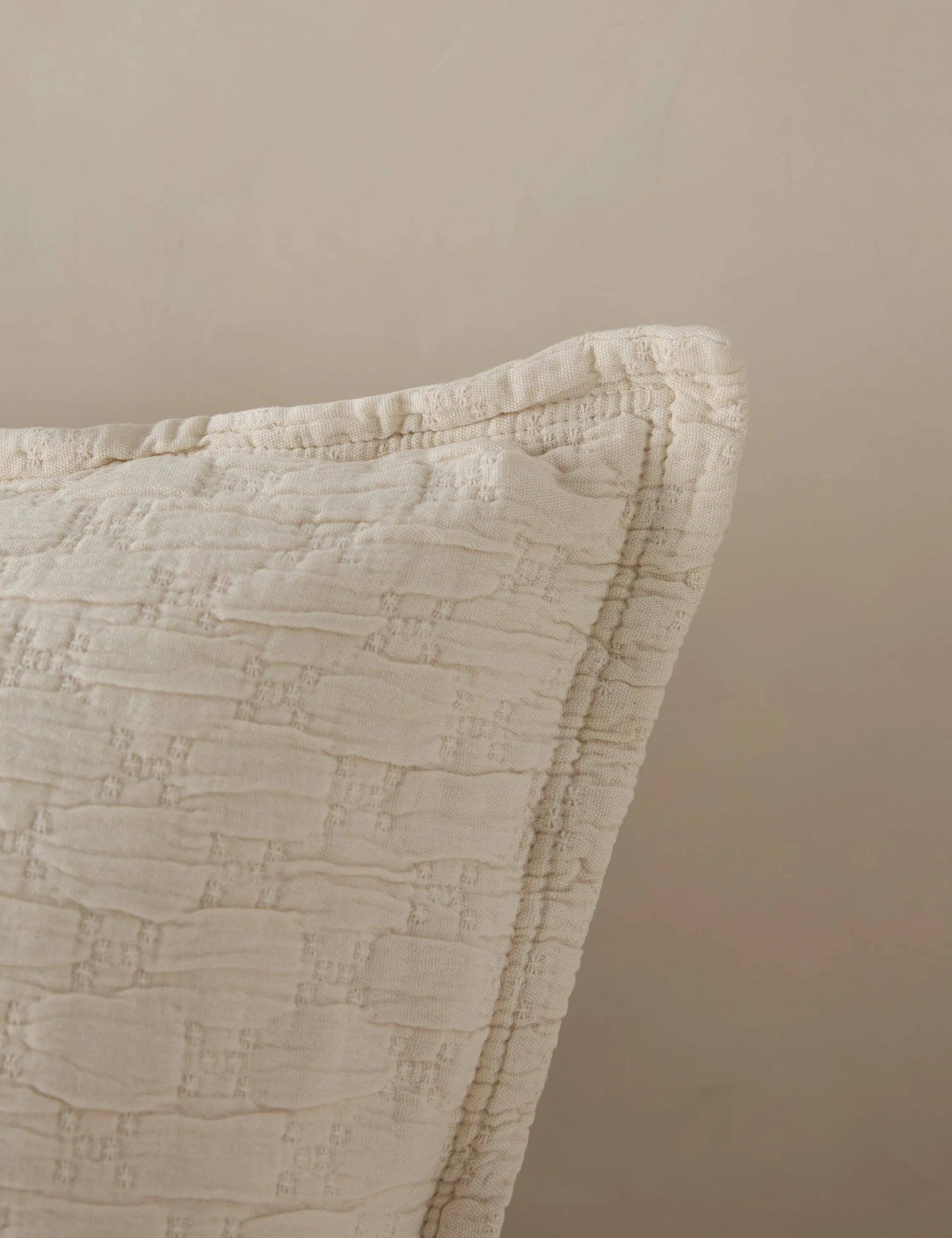 Ojai Cotton Matelassé Sham by Pom Pom at Home Lulu and Georgia