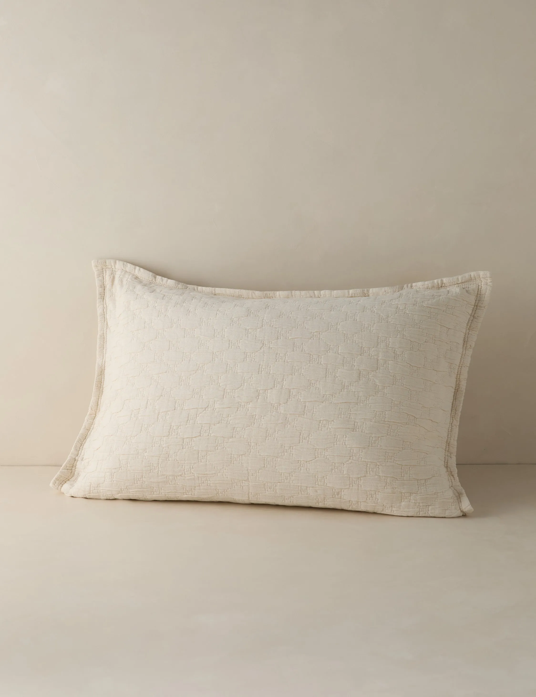 Ojai Cotton Matelassé Sham by Pom Pom at Home Lulu and Georgia