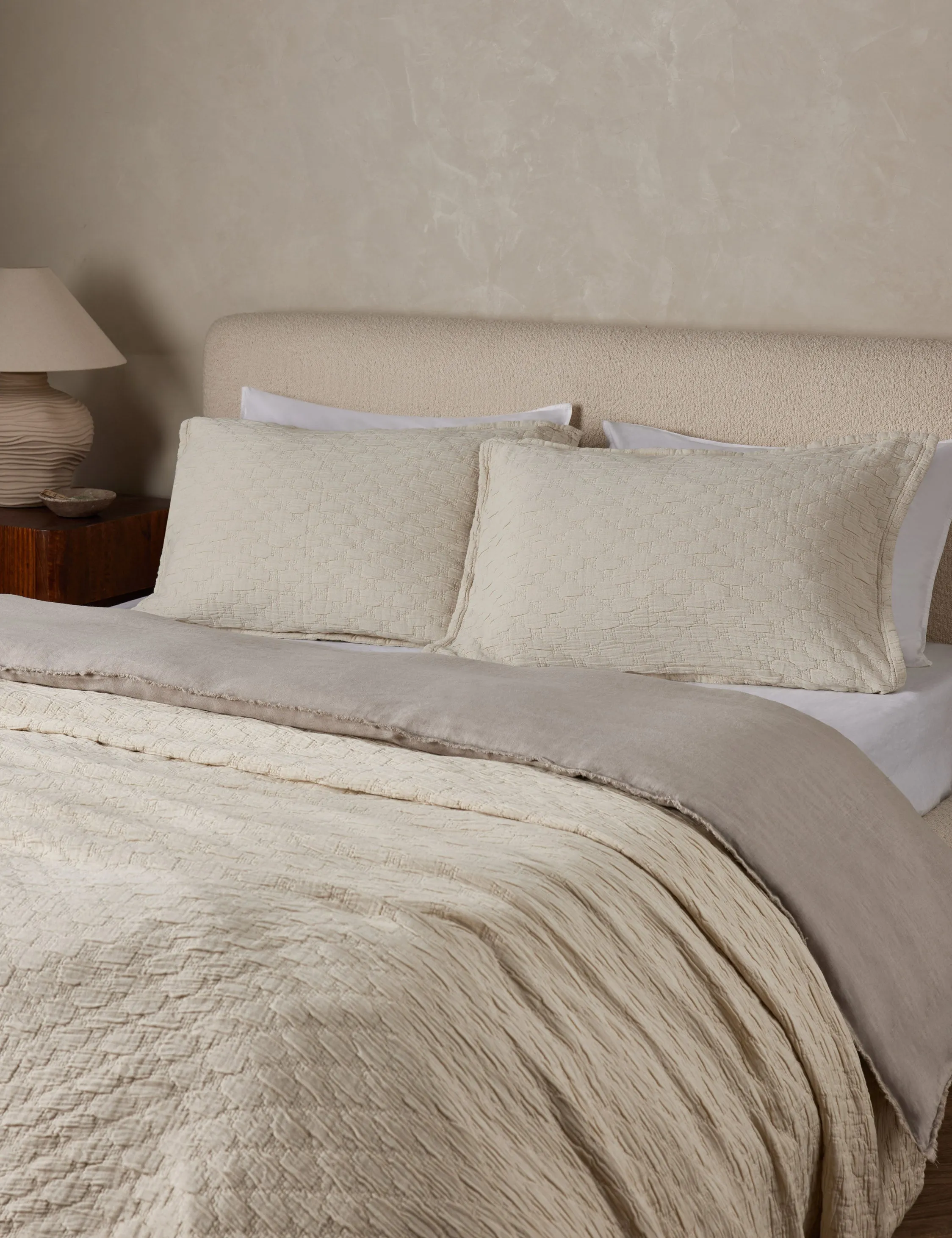 Ojai Cotton Matelassé Sham by Pom Pom at Home Lulu and Georgia