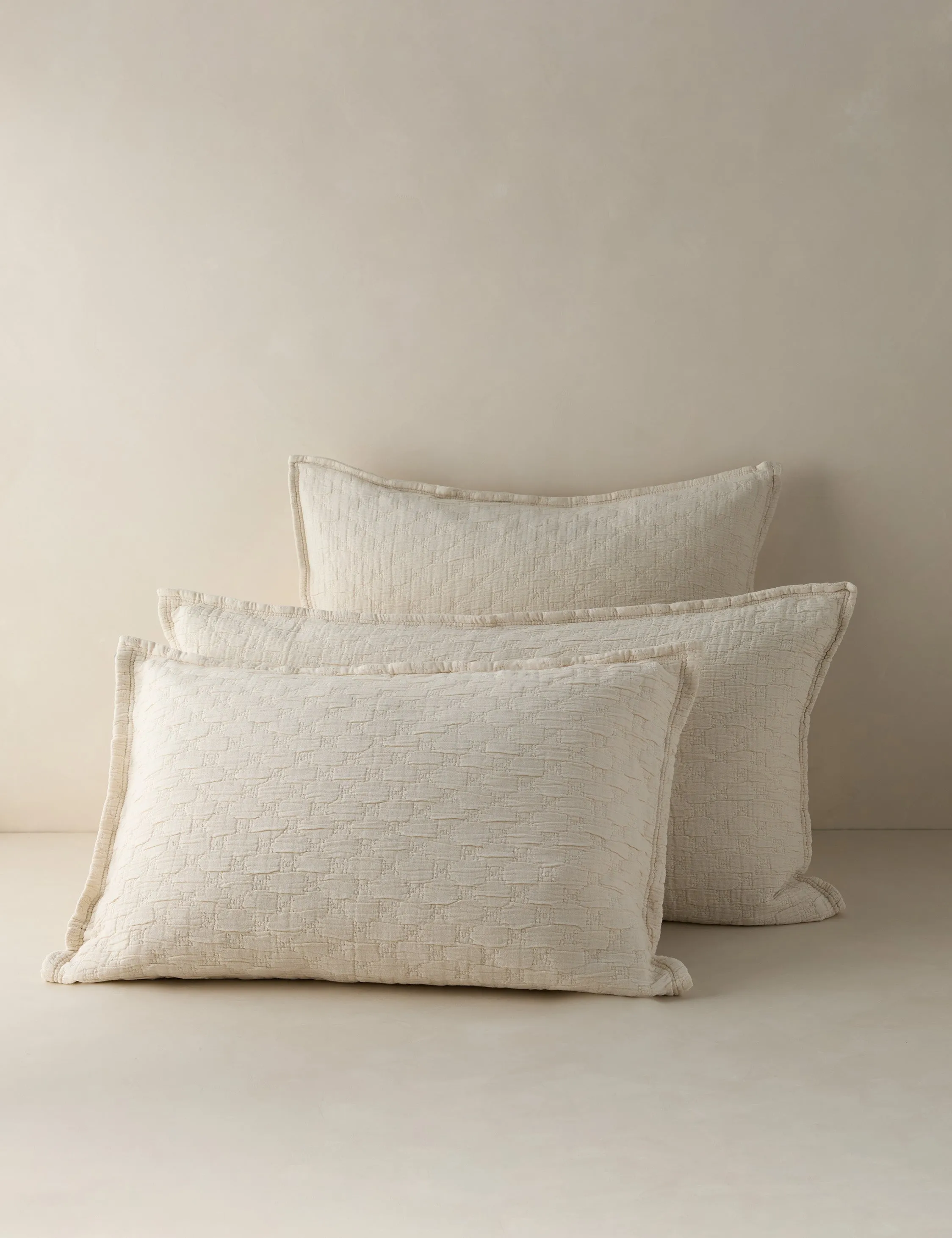 Ojai Cotton Matelassé Sham by Pom Pom at Home Lulu and Georgia