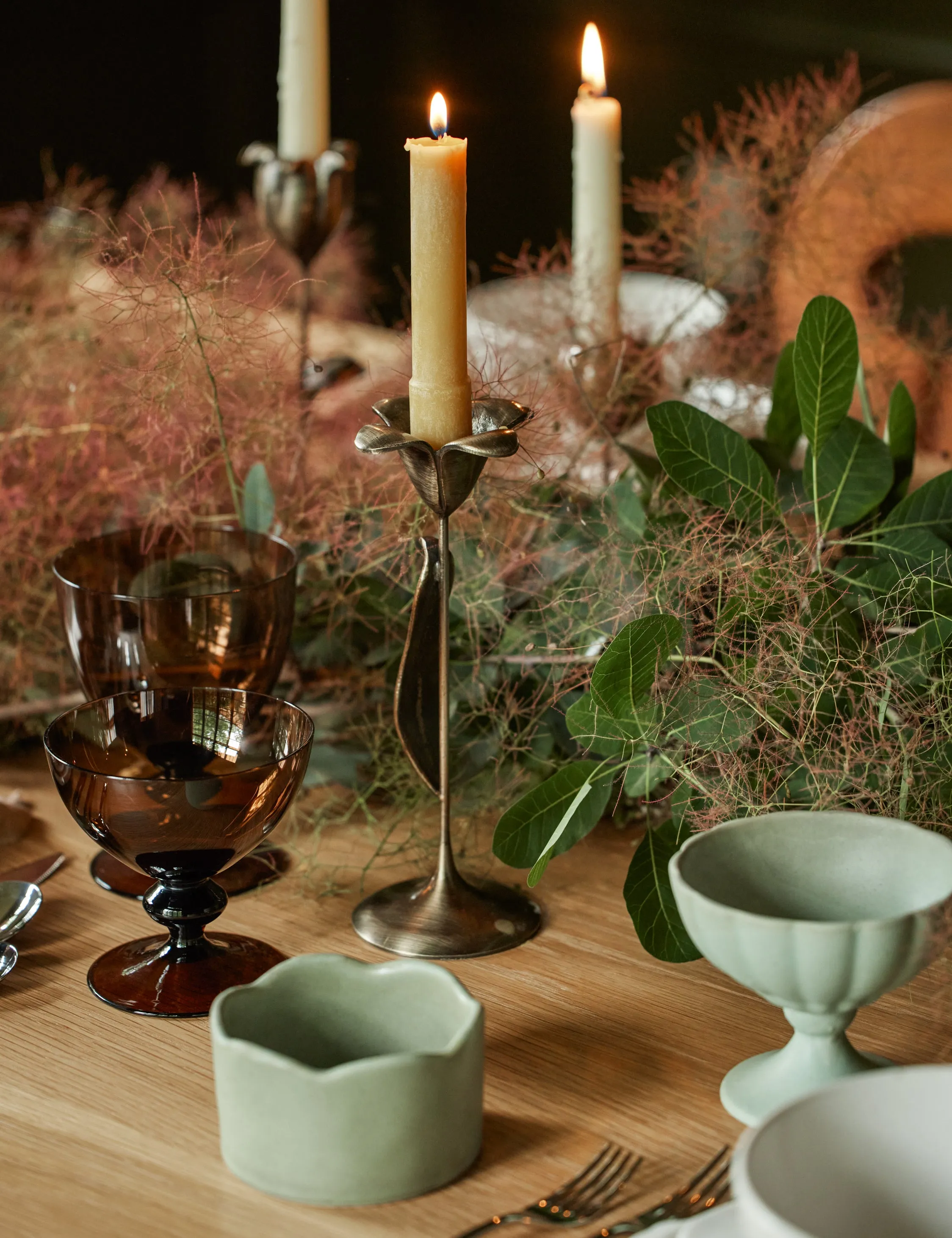 Olivia Floral Candlesticks (Set of 3) by Sarah Sherman Samuel Lulu and Georgia