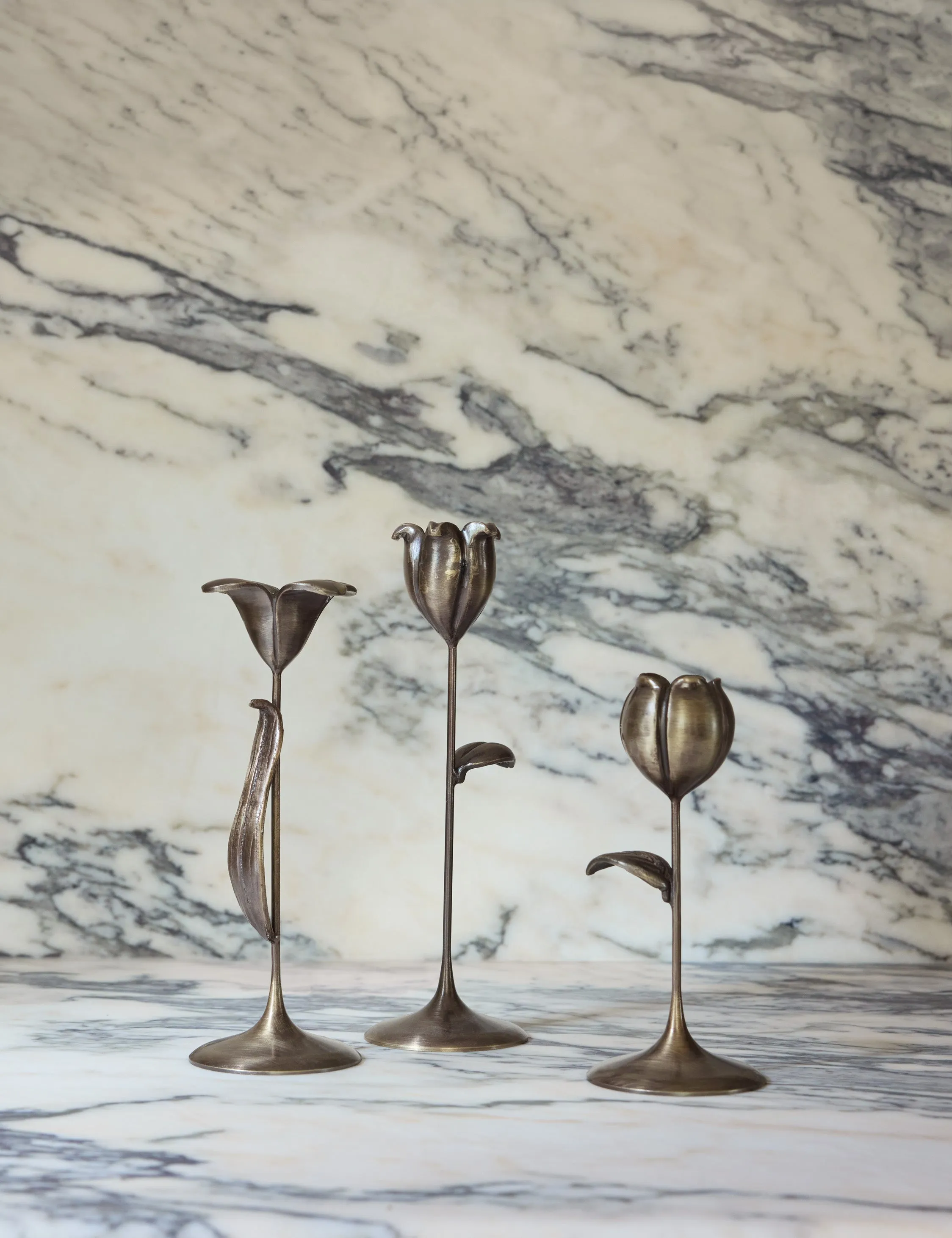 Olivia Floral Candlesticks (Set of 3) by Sarah Sherman Samuel Lulu and Georgia