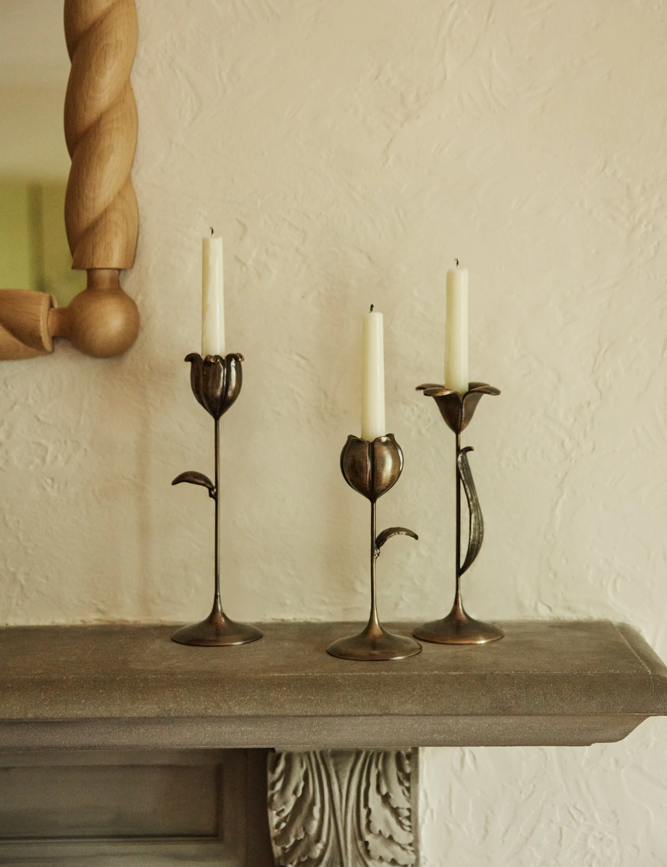 Olivia Floral Candlesticks (Set of 3) by Sarah Sherman Samuel Lulu and Georgia
