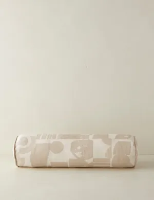 Organic Shapes Linen Bolster Pillow by Sarah Sherman Samuel Lulu and Georgia