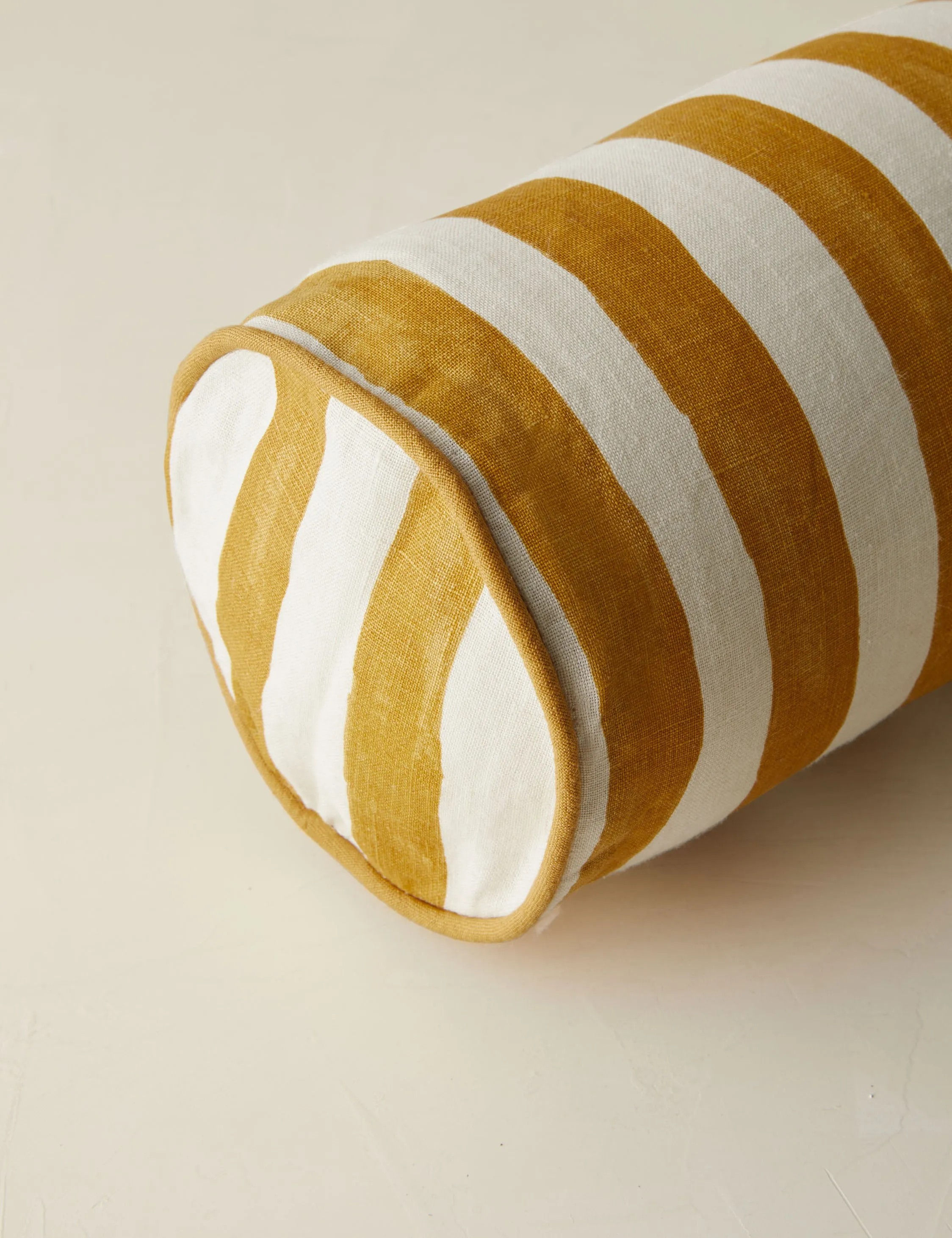 Painterly Stripe Linen Long Bolster Pillow by Sarah Sherman Samuel Lulu and Georgia