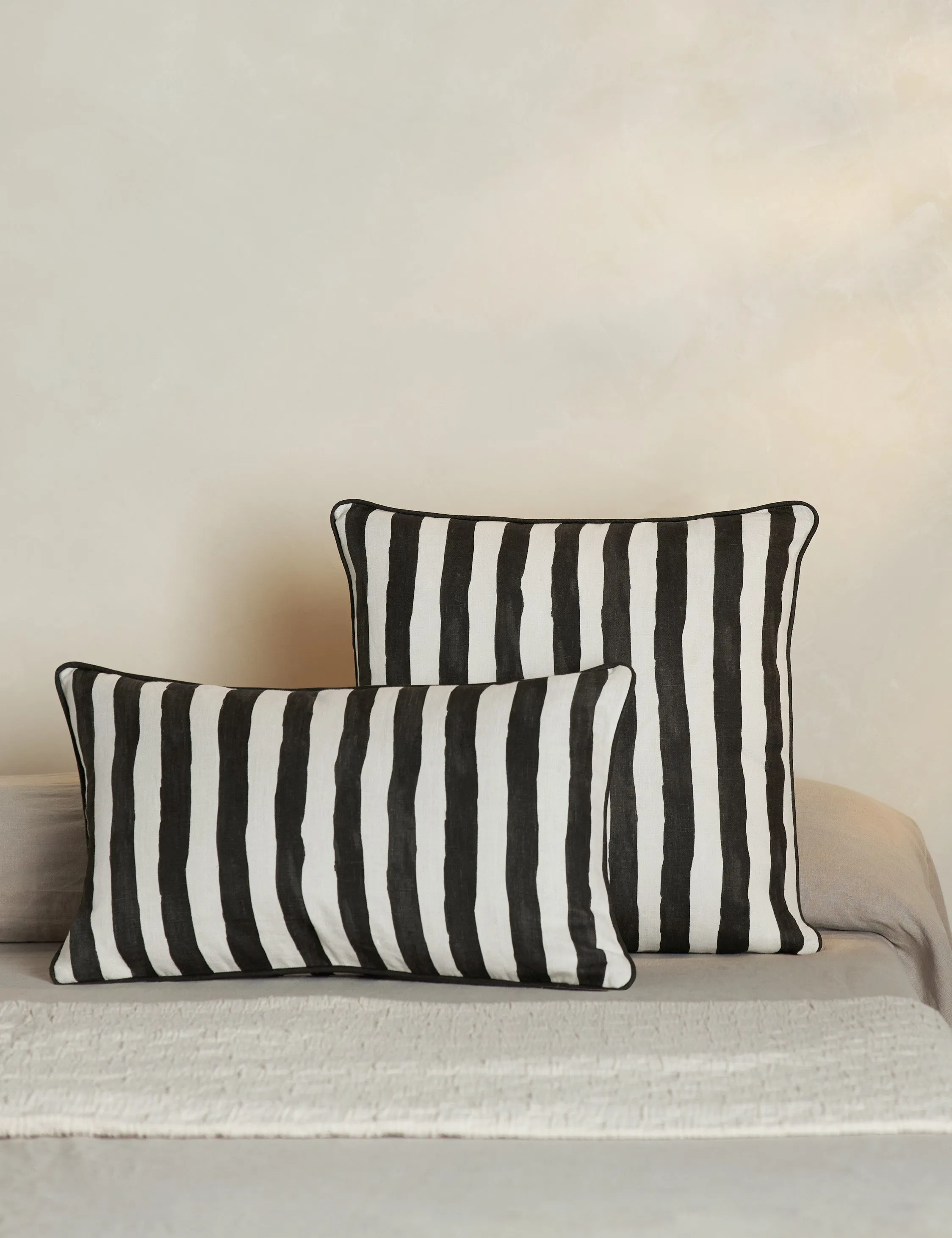Painterly Stripe Linen Pillow by Sarah Sherman Samuel Lulu and Georgia