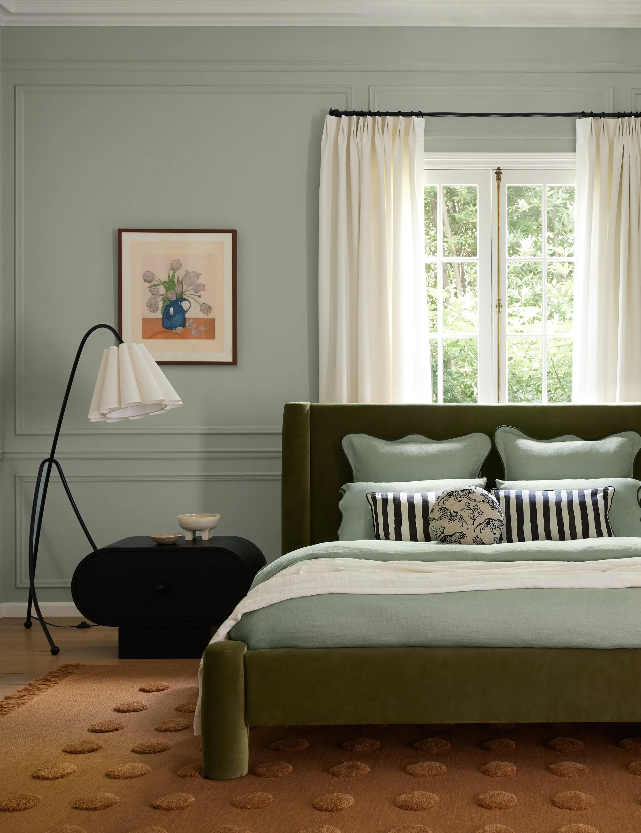 Painterly Stripe Linen Pillow by Sarah Sherman Samuel Lulu and Georgia