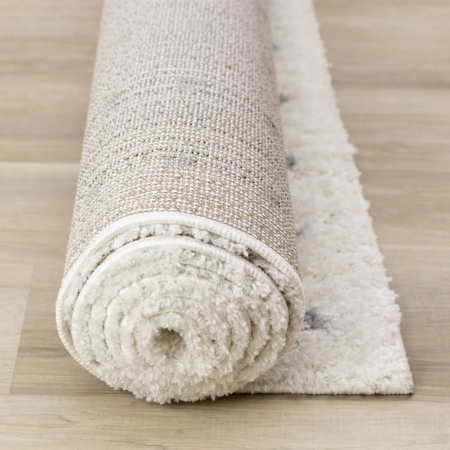 Palmer Casual Contemporary Speckled Area Rug - White Grey - 7' X 10'