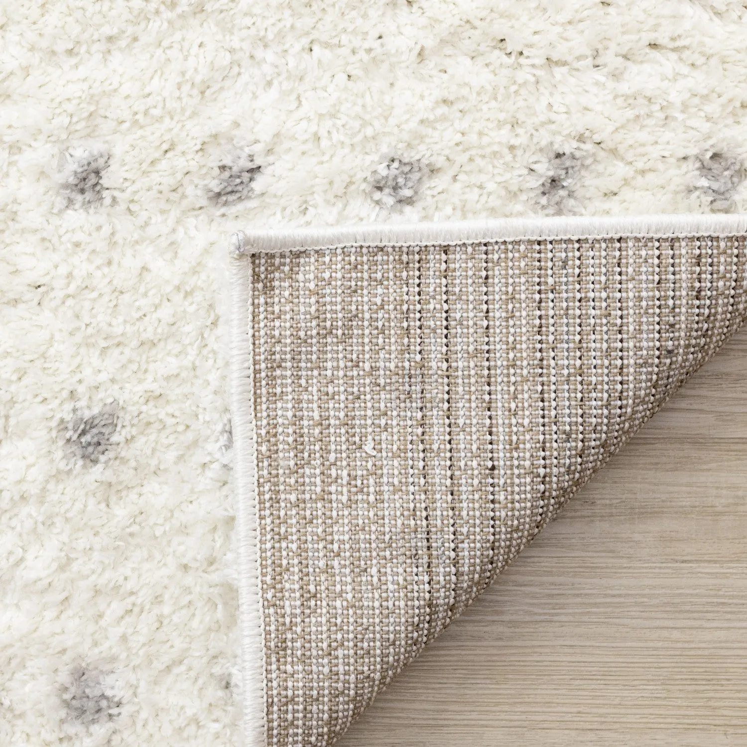 Palmer Casual Contemporary Speckled Area Rug - White Grey - 7' X 10'