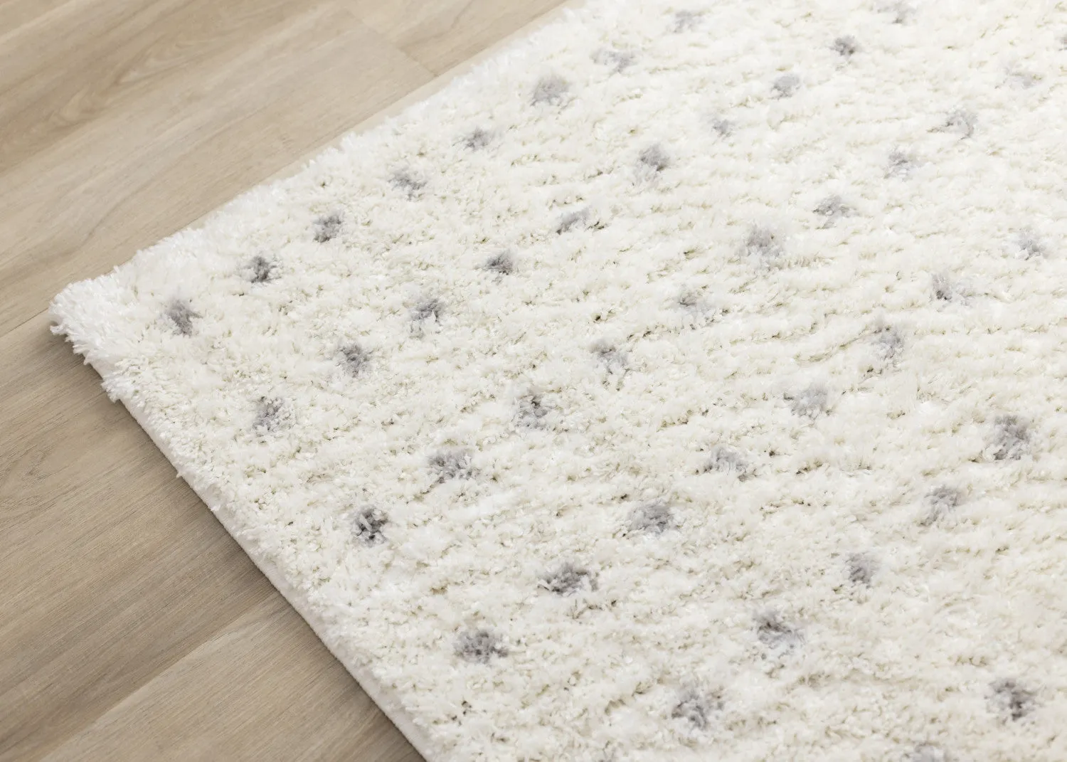 Palmer Casual Contemporary Speckled Area Rug - White Grey - 7' X 10'