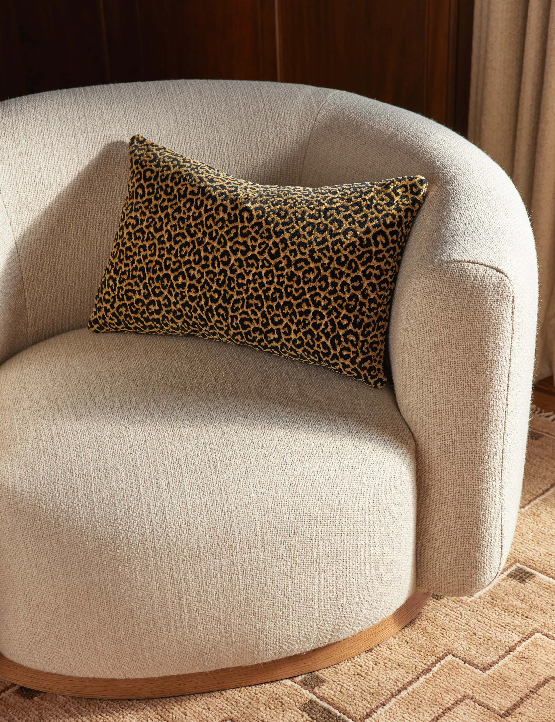 Panthera Velvet Lumbar Pillow by Scalamandre Lulu and Georgia