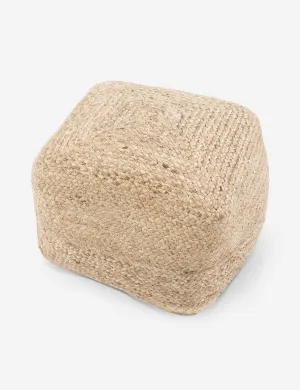 Patan Square Pouf, Natural Lulu and Georgia