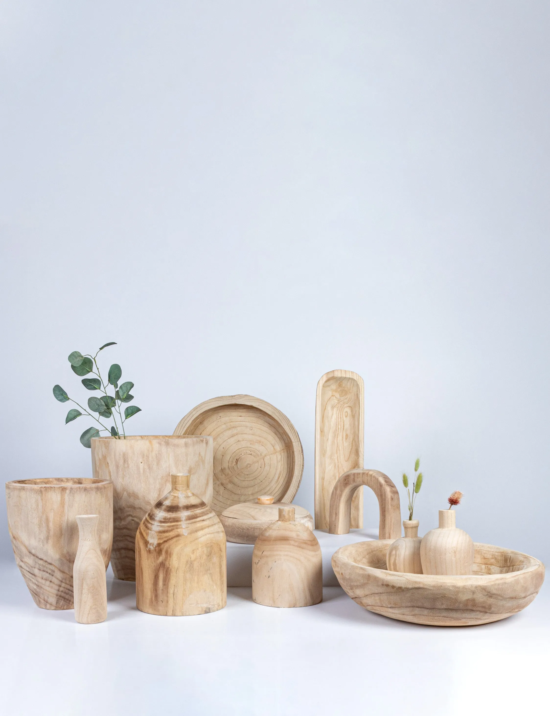 Patton Wood Planter Pots (Set of 2) Lulu and Georgia