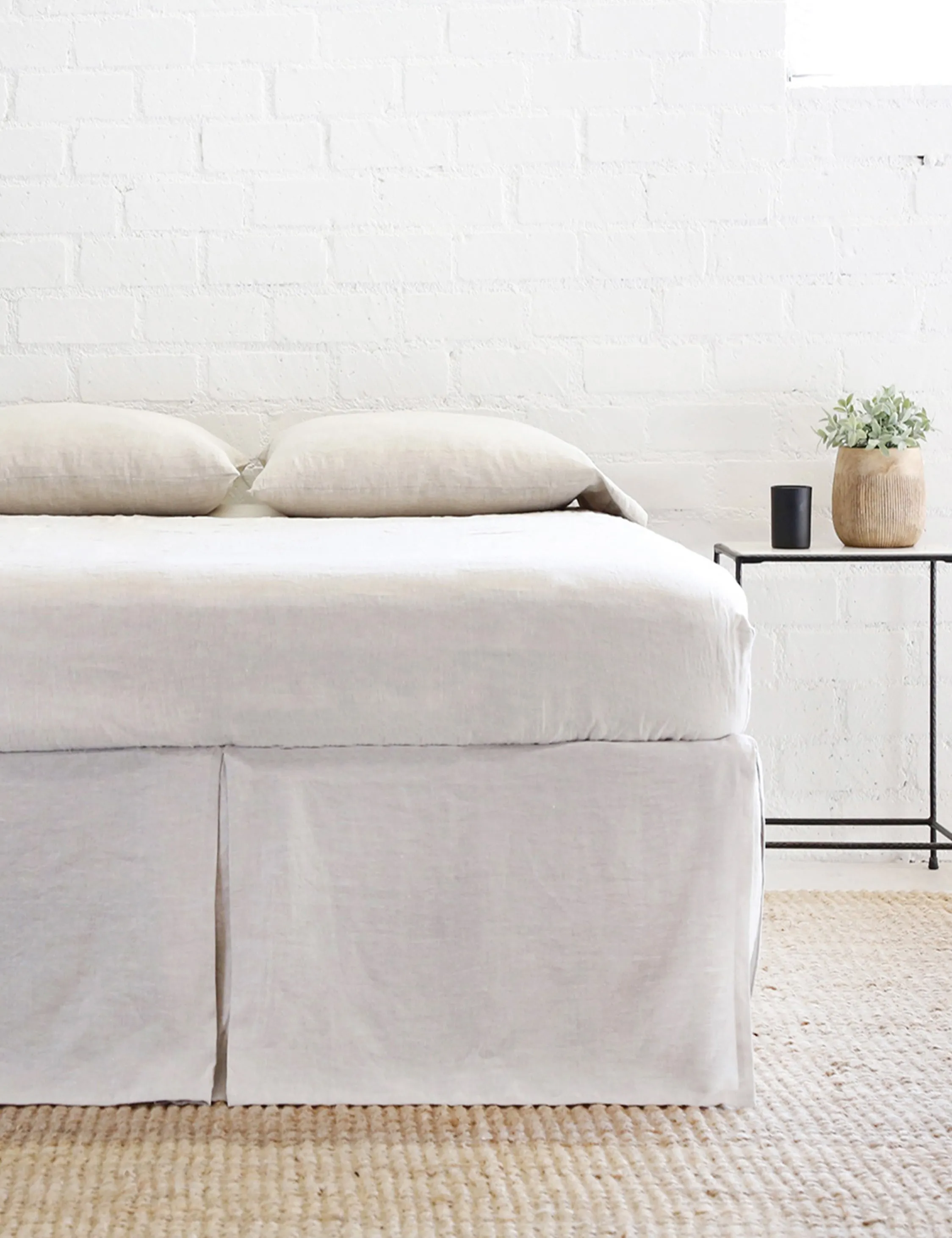 Pleated Linen Bed Skirt by Pom Pom at Home Lulu and Georgia