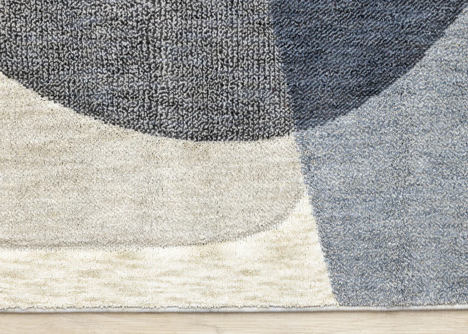 Recycled Polyester Modern Teardrop Area Rug - Blue Grey - 8' X 11'