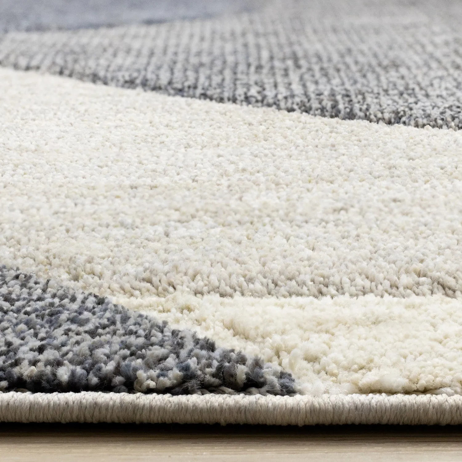 Recycled Polyester Modern Teardrop Area Rug - Blue Grey - 8' X 11'