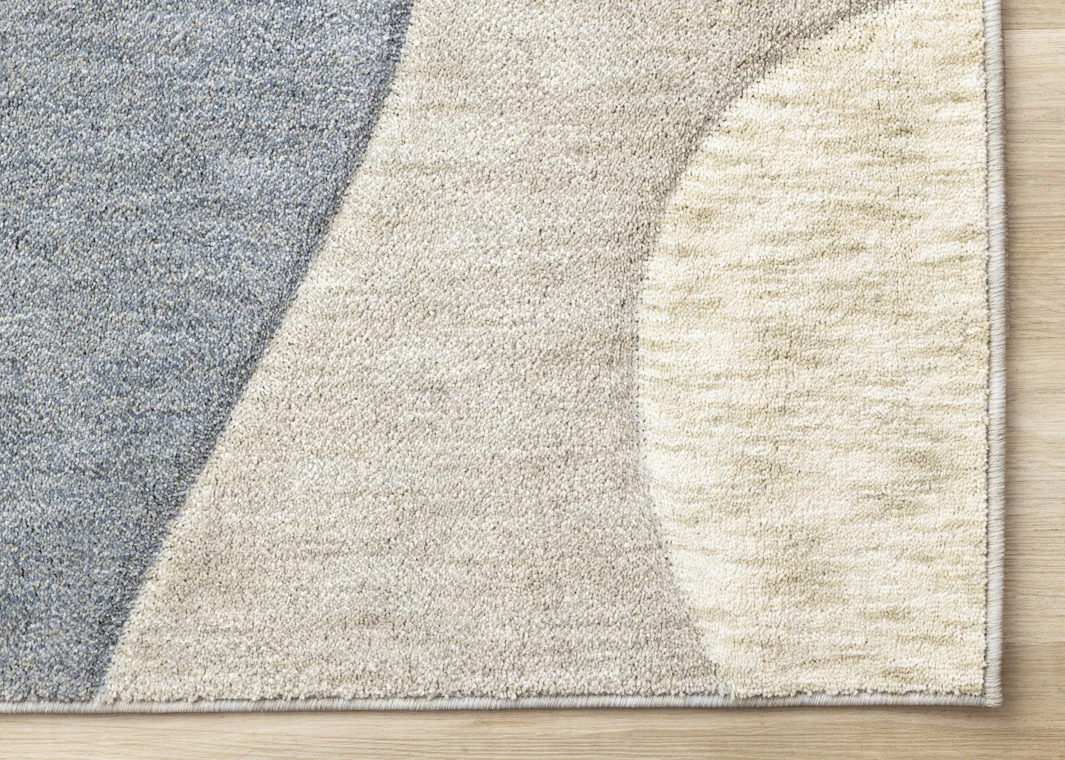 Recycled Polyester Modern Teardrop Area Rug - Blue Grey - 8' X 11'