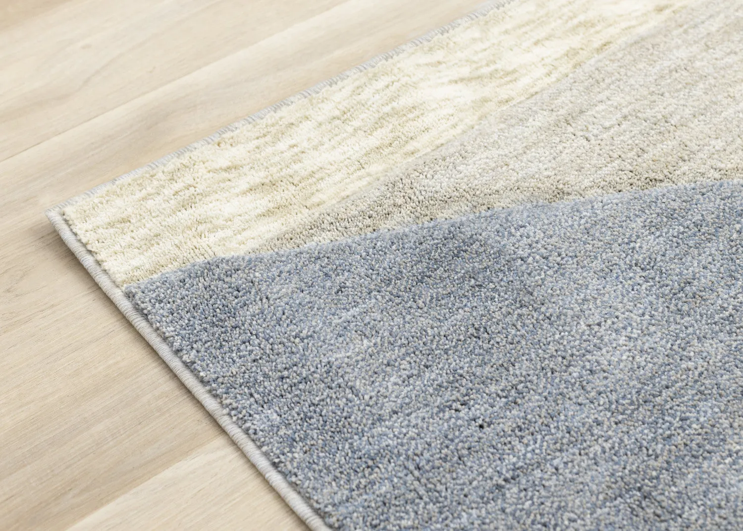 Recycled Polyester Modern Teardrop Area Rug - Blue Grey - 8' X 11'