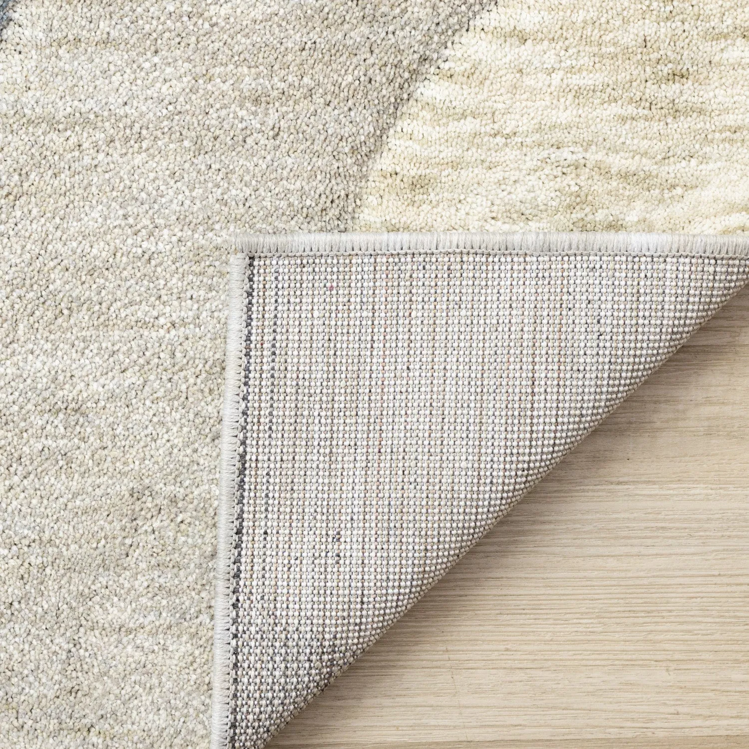 Recycled Polyester Modern Teardrop Area Rug - Blue Grey - 8' X 11'