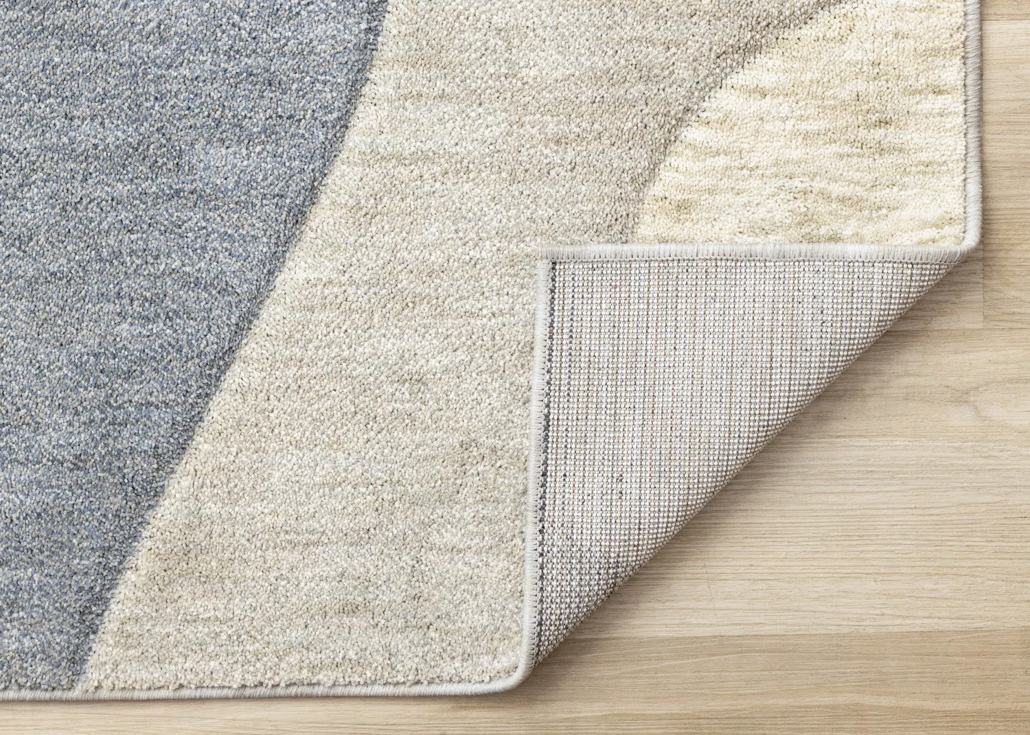 Recycled Polyester Modern Teardrop Area Rug - Blue Grey - 8' X 11'