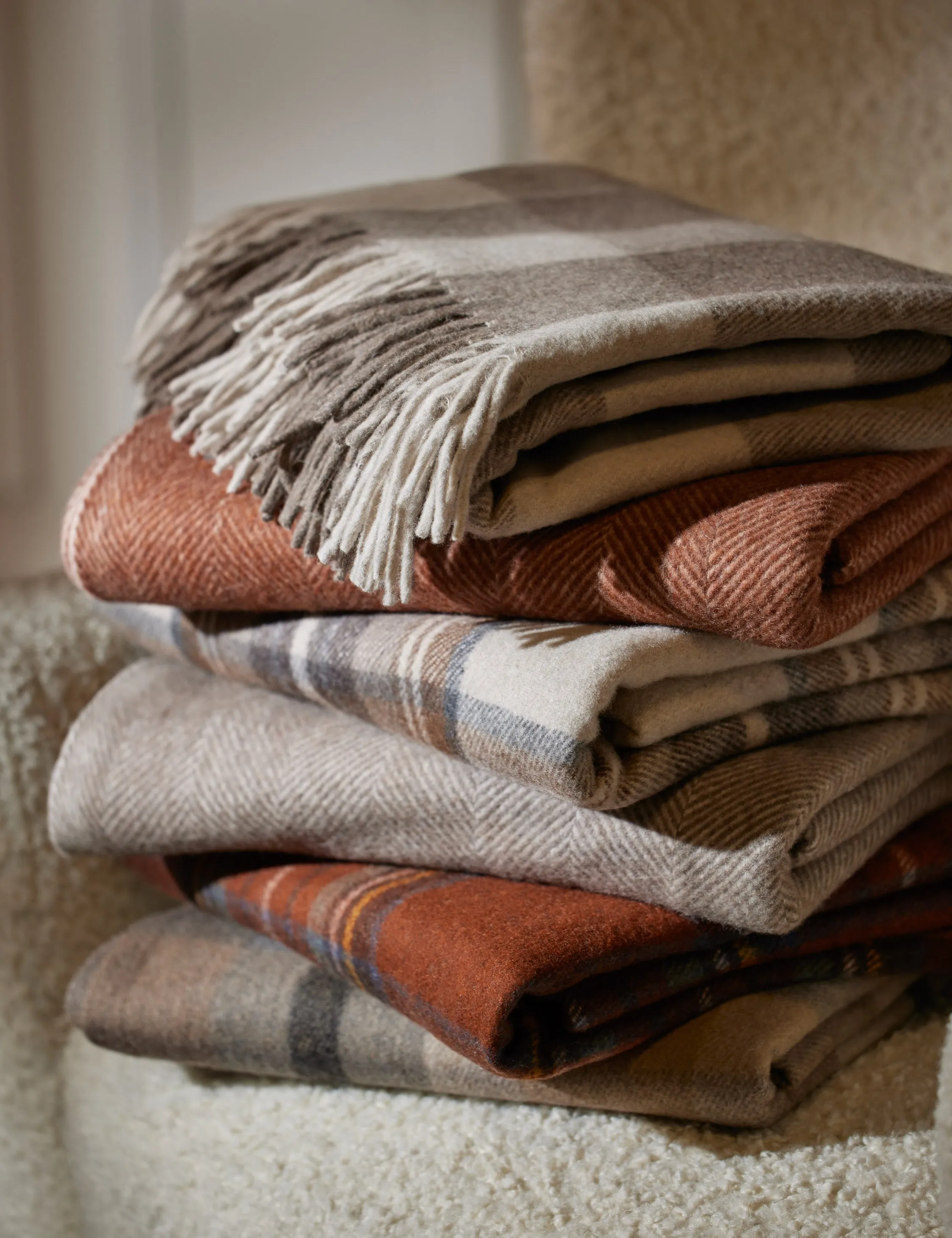 Recycled Wool Throw by Tartan Blanket Co Lulu and Georgia