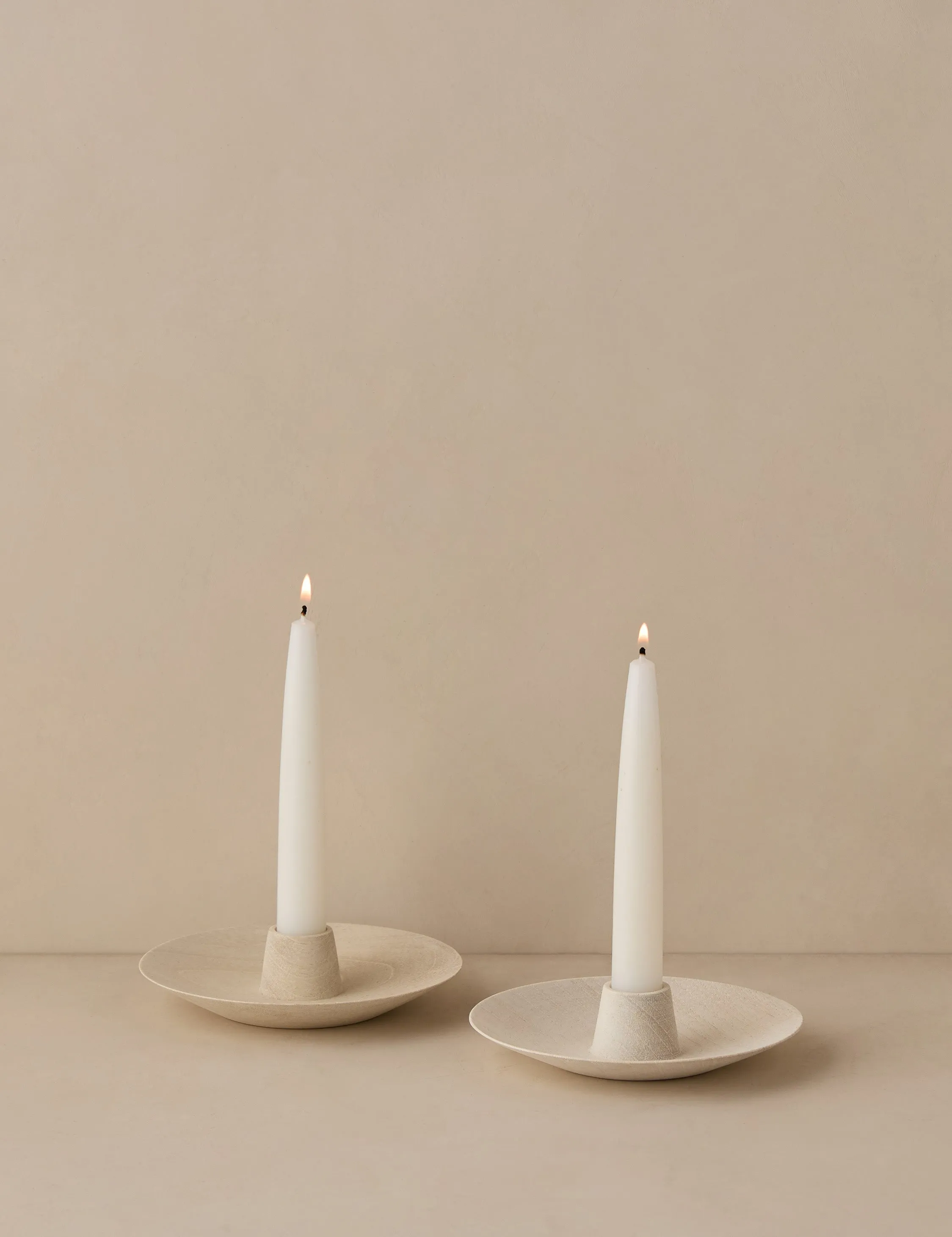 Round Taper Holders (Set of 2) by Itza Wood Lulu and Georgia