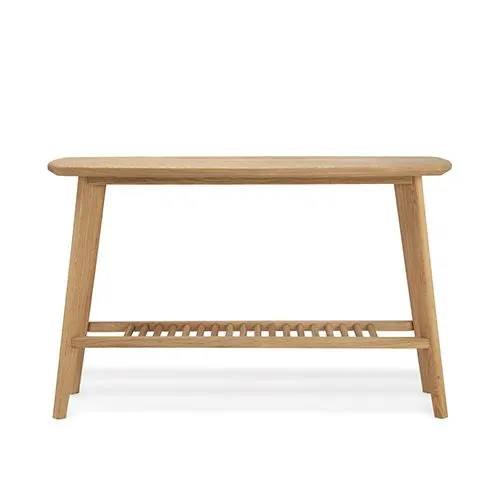 Salters Oak Console Table With Storage Funky Chunky