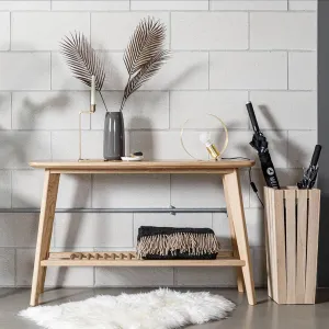 Salters Oak Console Table With Storage Funky Chunky
