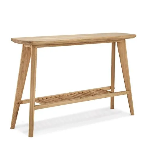 Salters Oak Console Table With Storage Funky Chunky