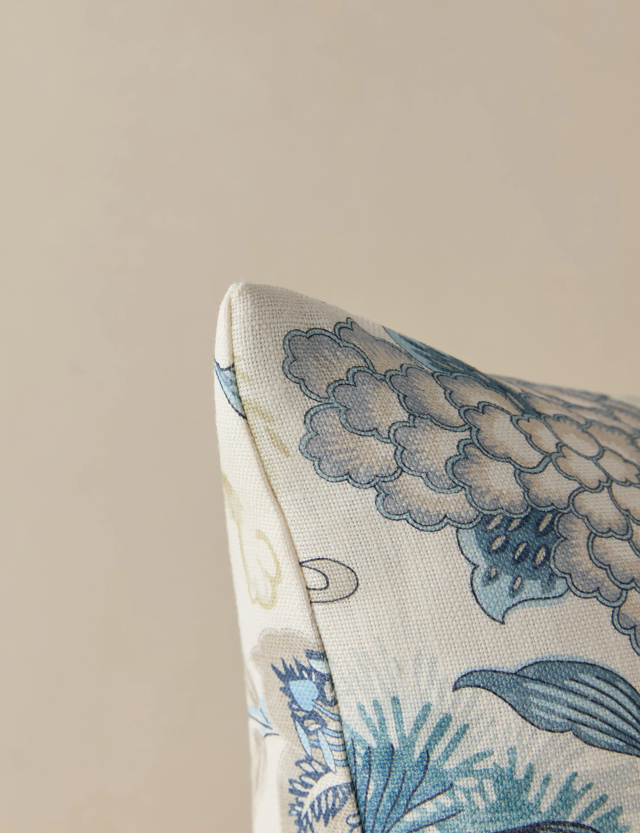 Shenyang Print Linen Pillow by Scalamandre Lulu and Georgia