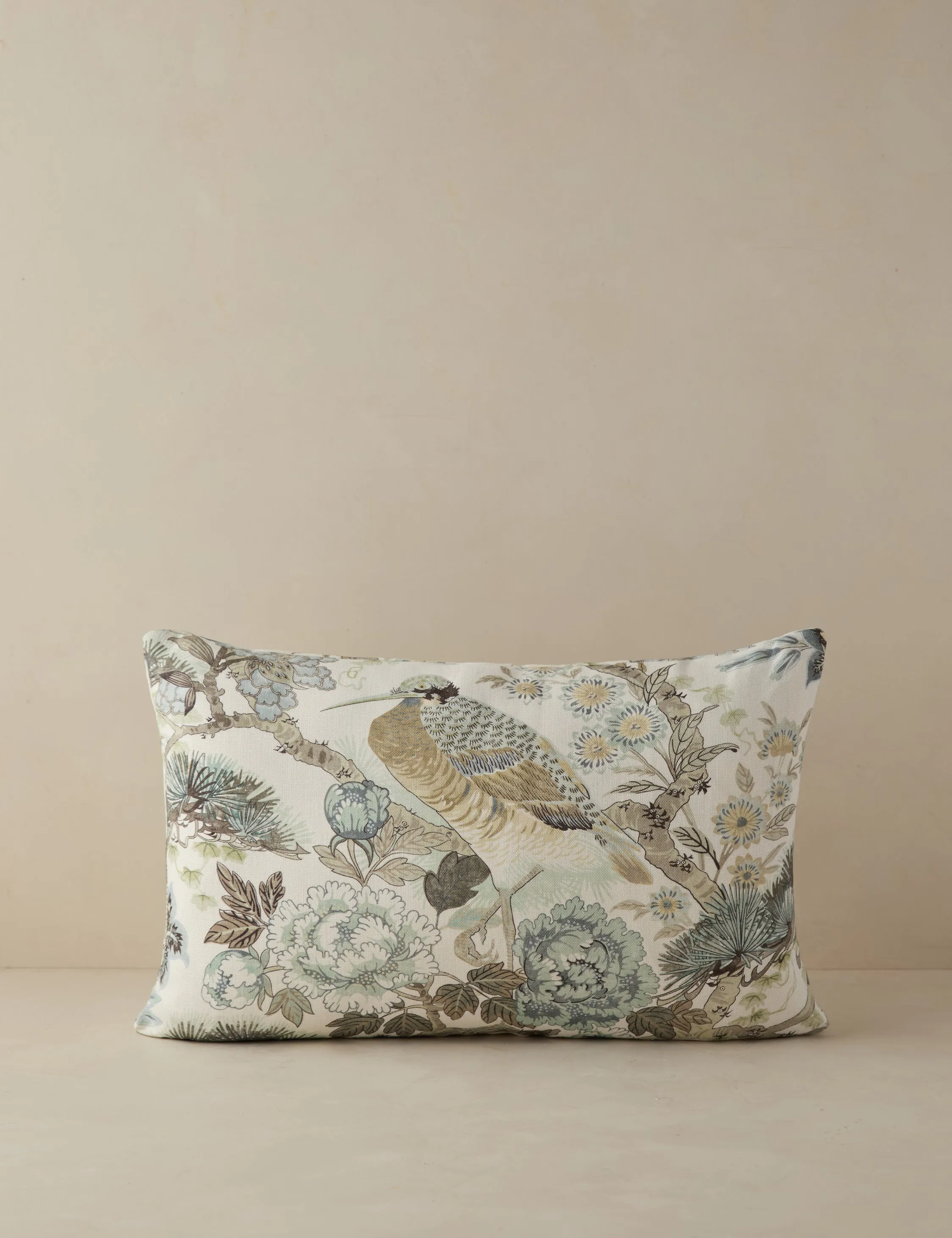 Shenyang Print Linen Pillow by Scalamandre Lulu and Georgia