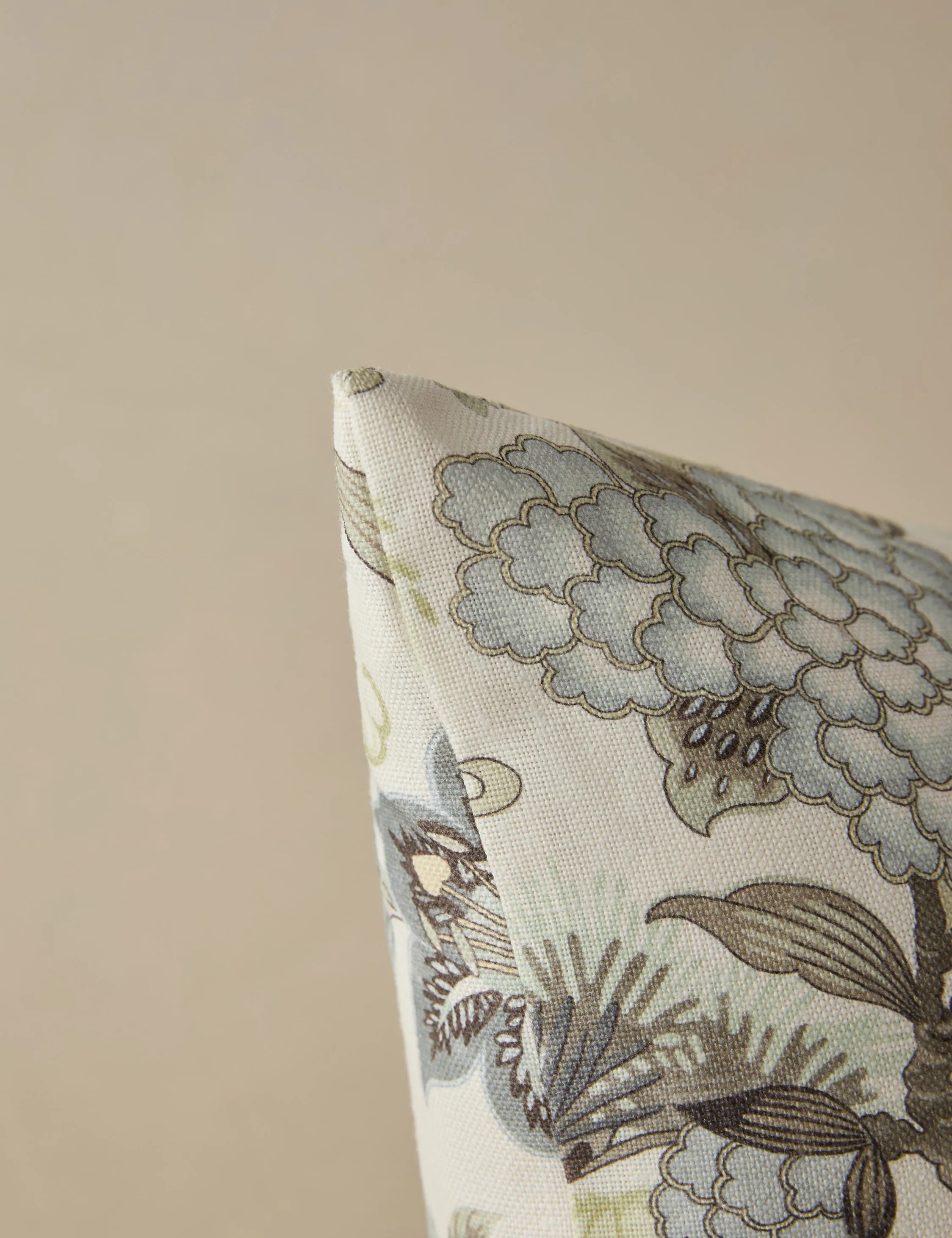 Shenyang Print Linen Pillow by Scalamandre Lulu and Georgia