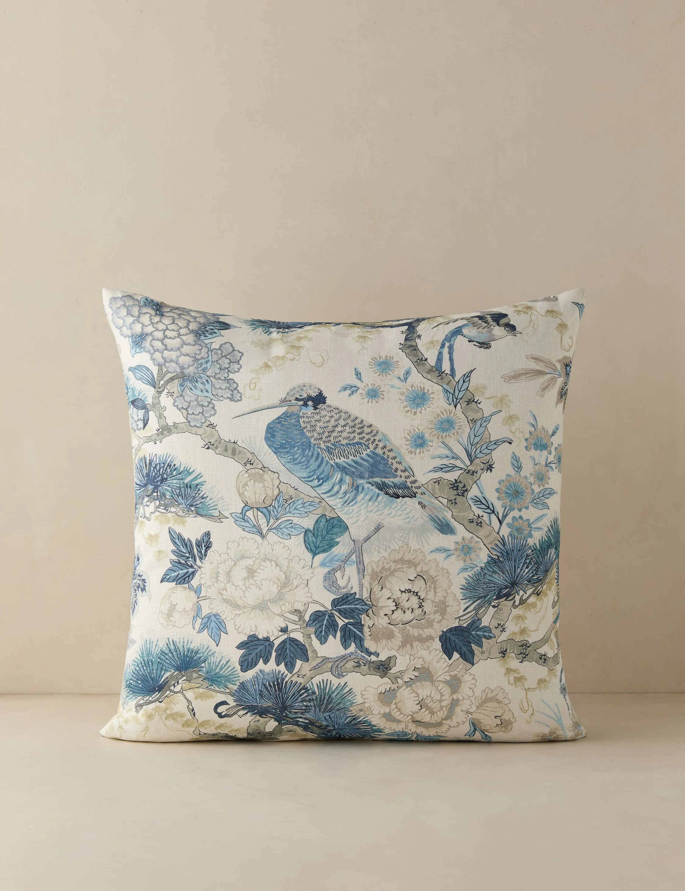 Shenyang Print Linen Pillow by Scalamandre Lulu and Georgia