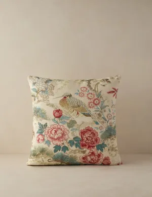 Shenyang Print Linen Pillow by Scalamandre Lulu and Georgia