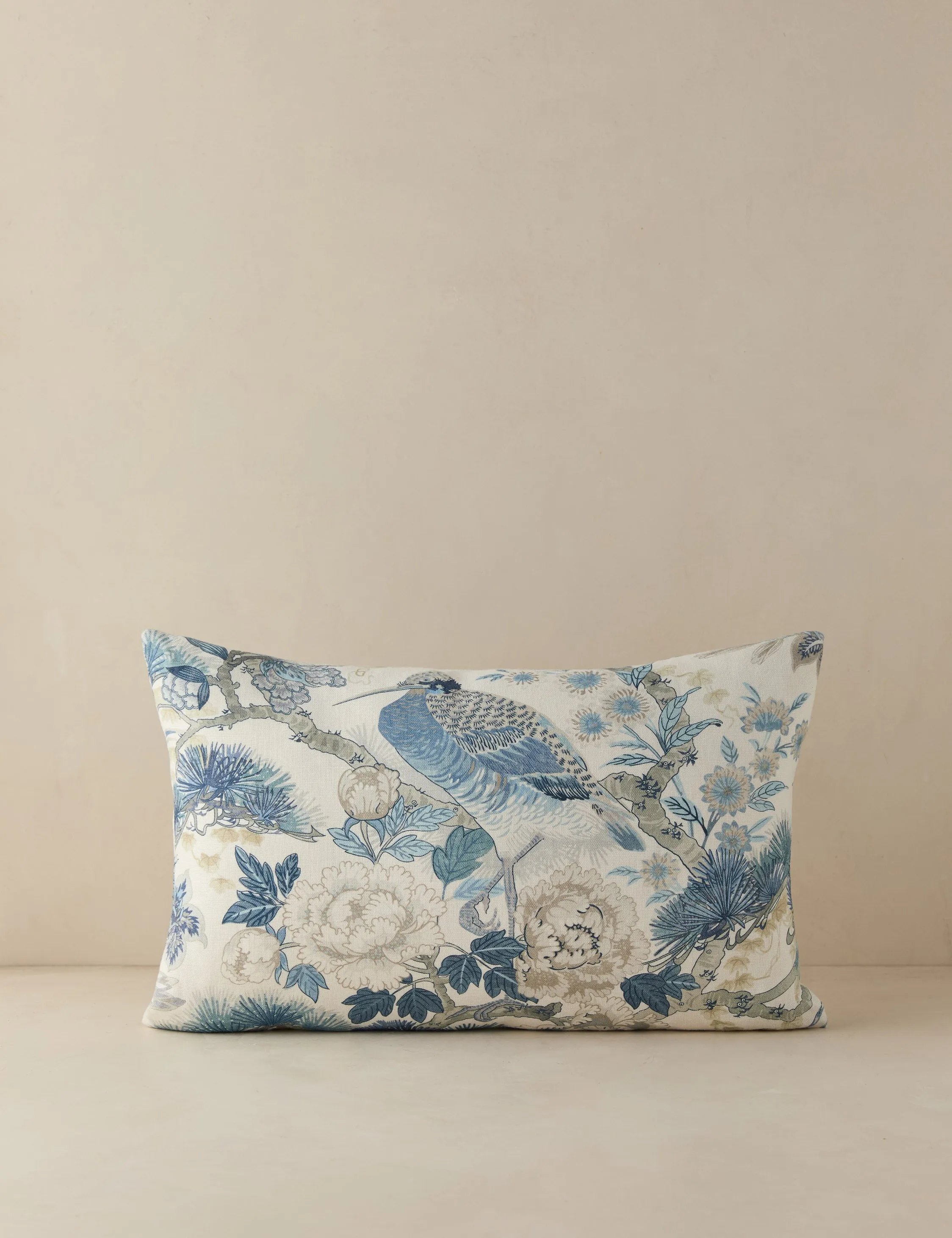 Shenyang Print Linen Pillow by Scalamandre Lulu and Georgia