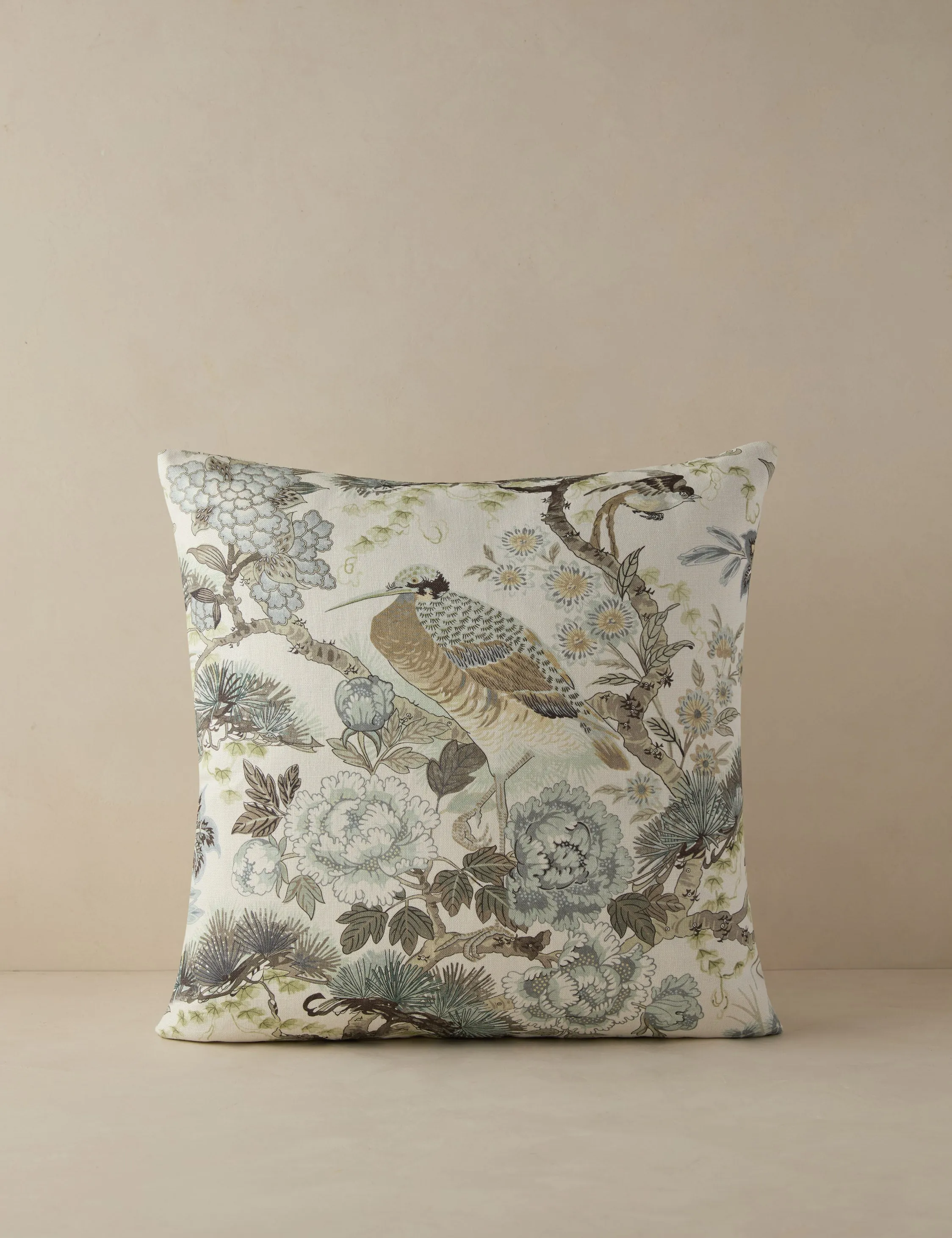 Shenyang Print Linen Pillow by Scalamandre Lulu and Georgia