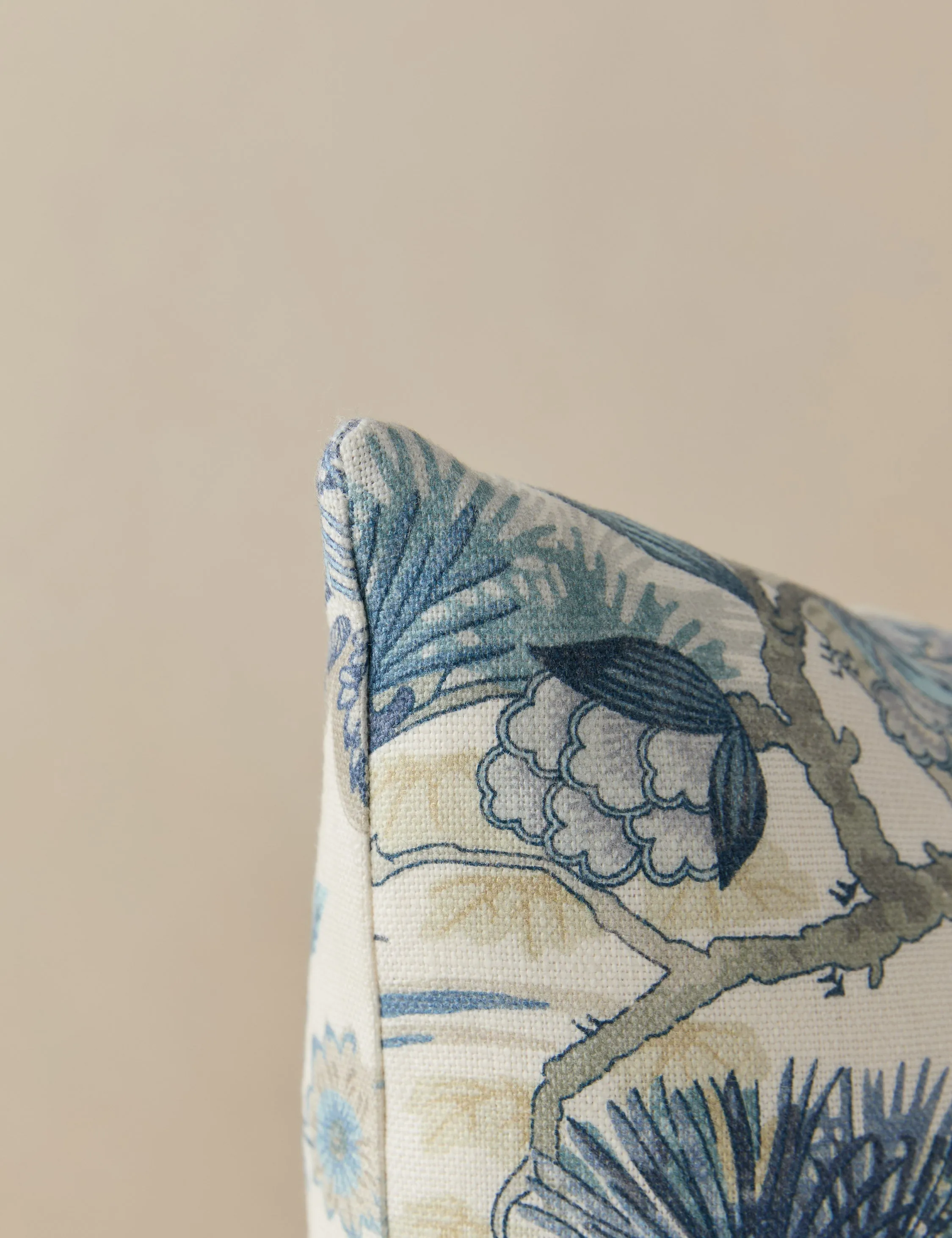 Shenyang Print Linen Pillow by Scalamandre Lulu and Georgia