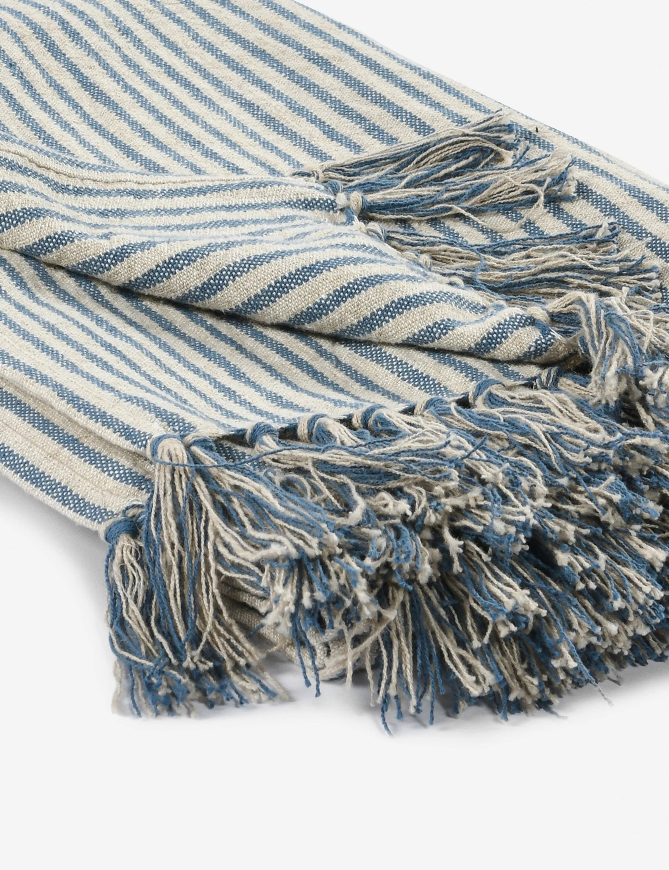 Stasiya Indoor / Outdoor Throw, 50" x  70", Blue and Natural Lulu and Georgia