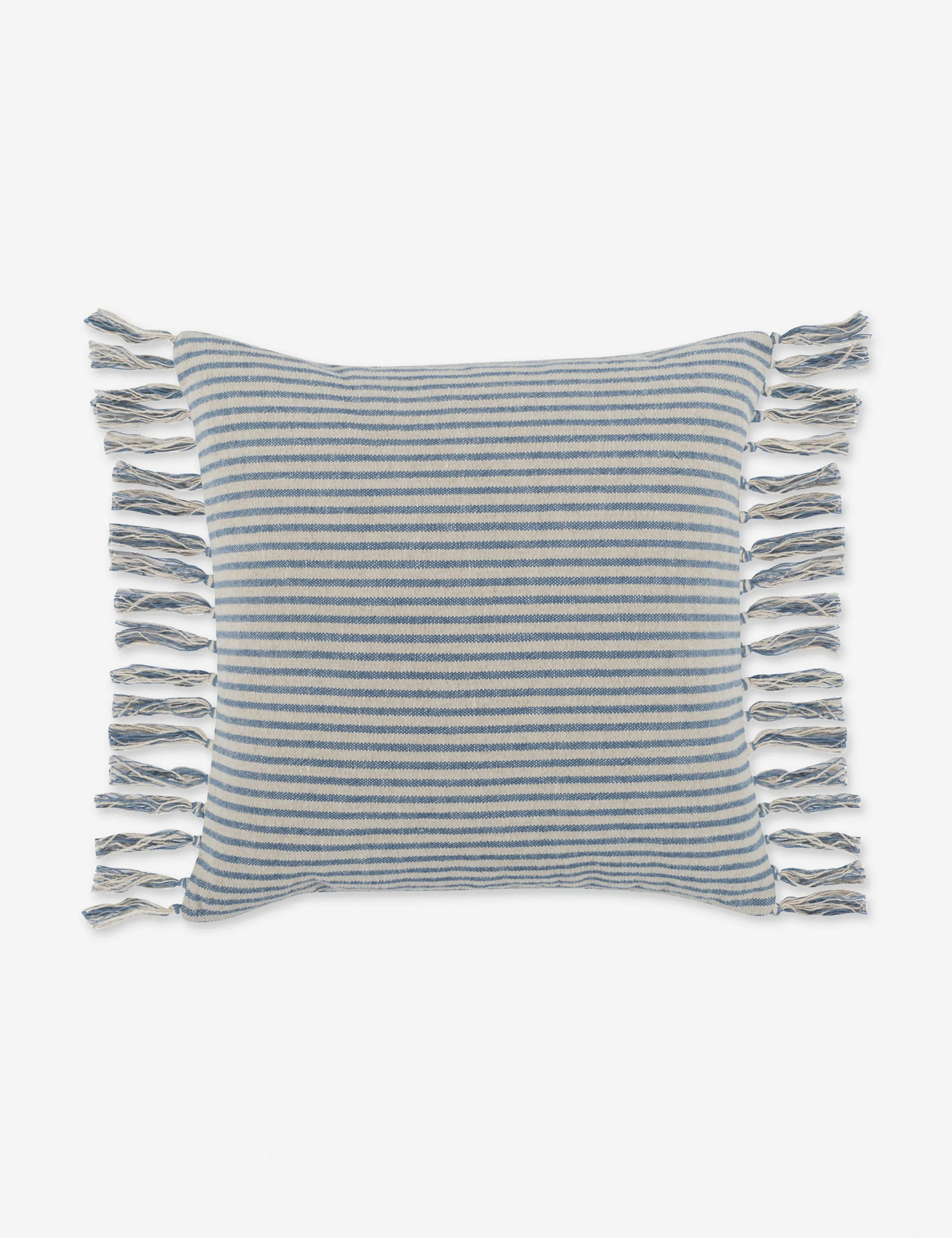 Stasiya Pillow, 20" x 20", Blue and Natural Lulu and Georgia