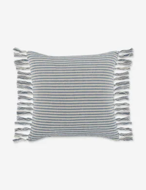 Stasiya Pillow, 20" x 20", Blue and Natural Lulu and Georgia