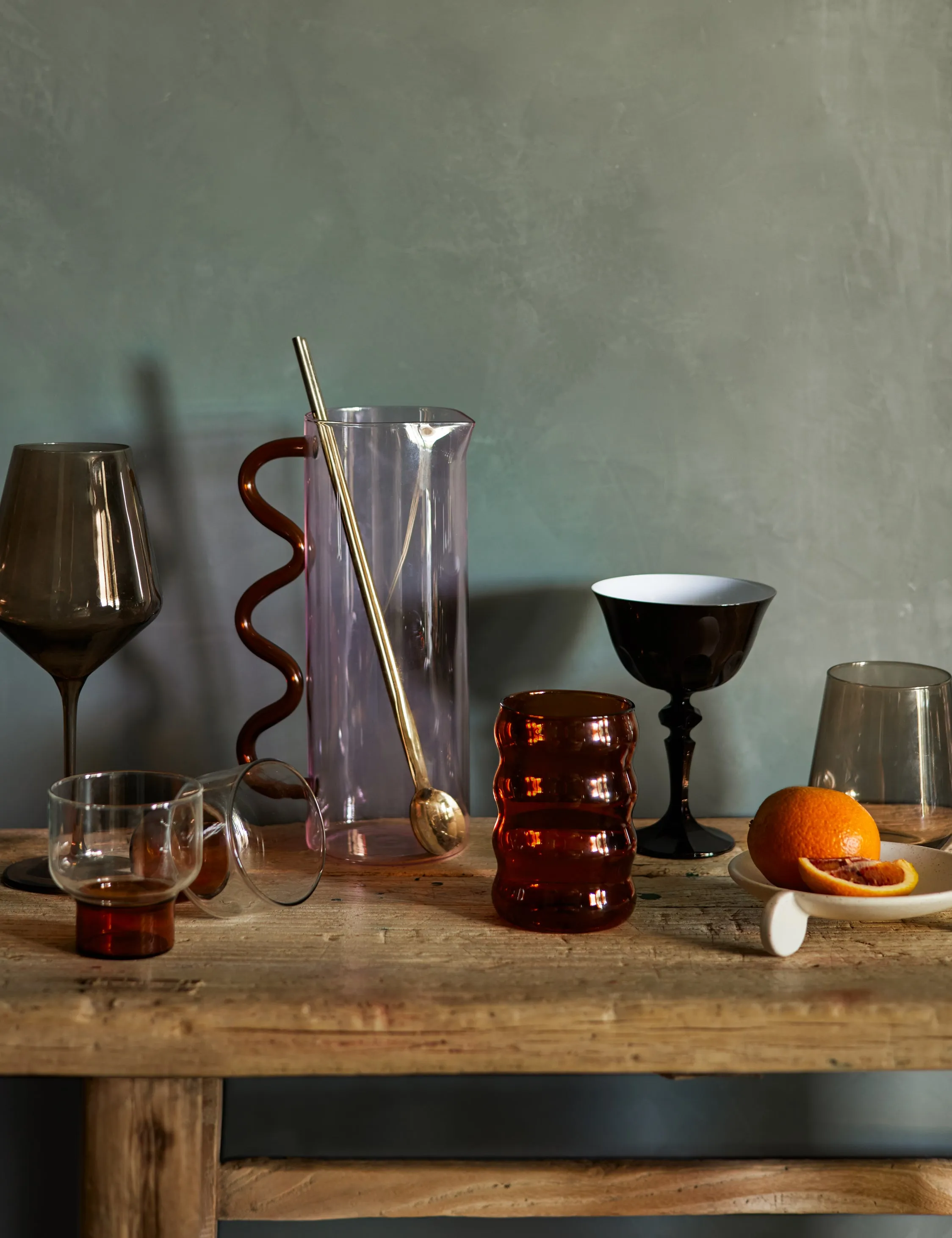 Stemware (Set of 2) by Estelle Colored Glass Lulu and Georgia