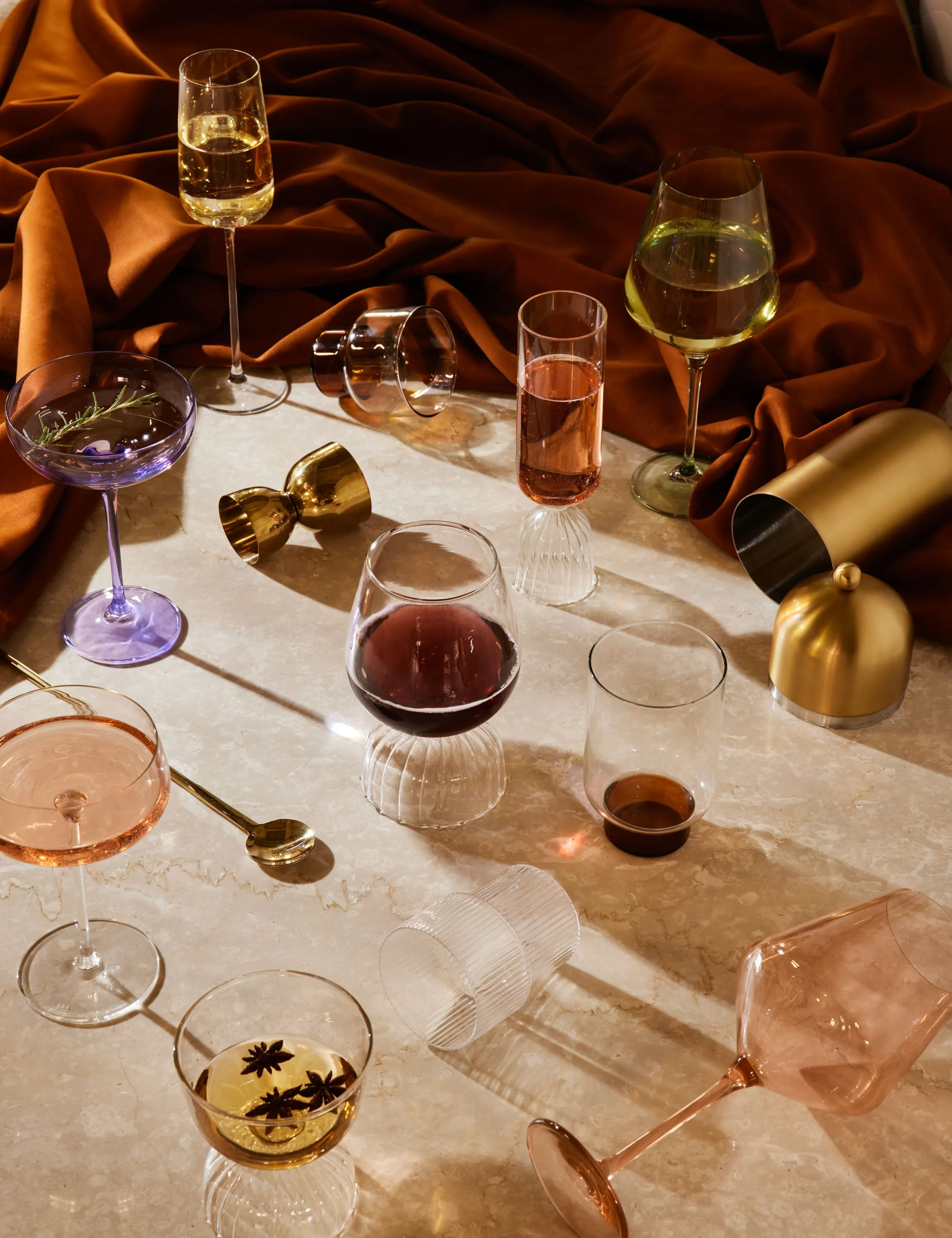 Stemware (Set of 2) by Estelle Colored Glass Lulu and Georgia