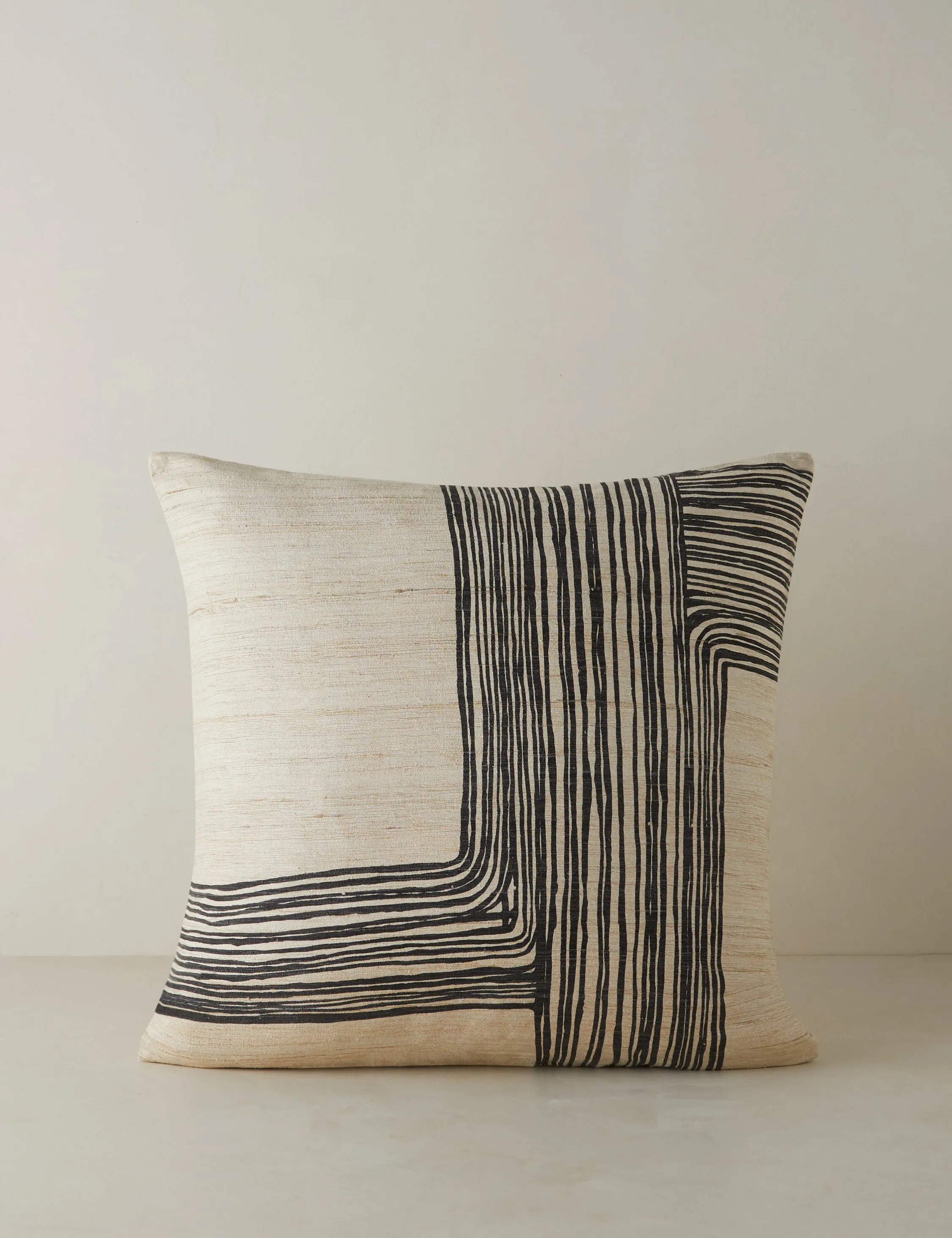 Striations Silk Pillow by Élan Byrd Lulu and Georgia