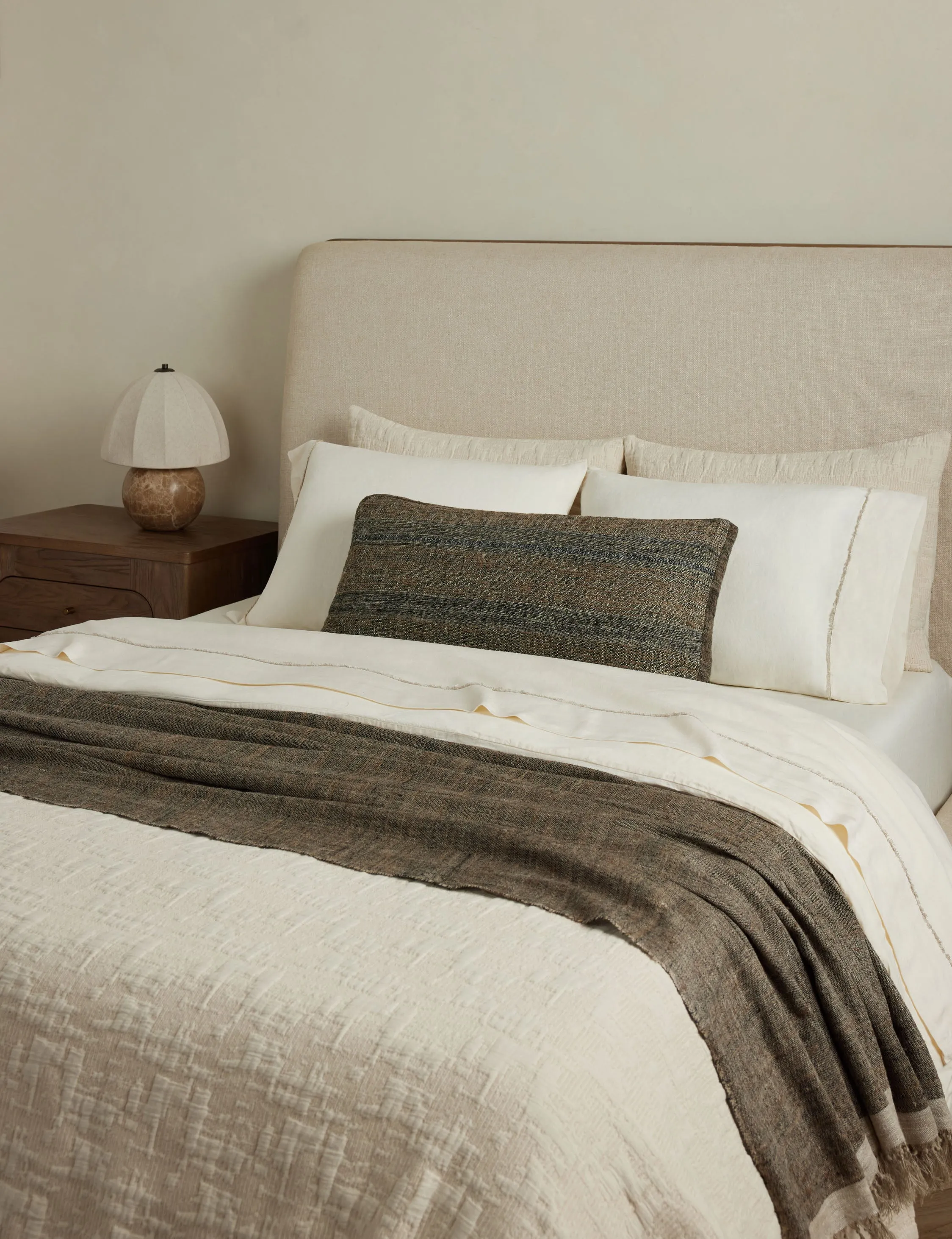 Teku Linen Silk Box Pillow by DISC Interiors Lulu and Georgia