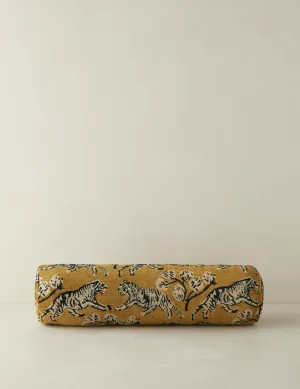 Tiger Jacquard Bolster Pillow by Sarah Sherman Samuel Lulu and Georgia