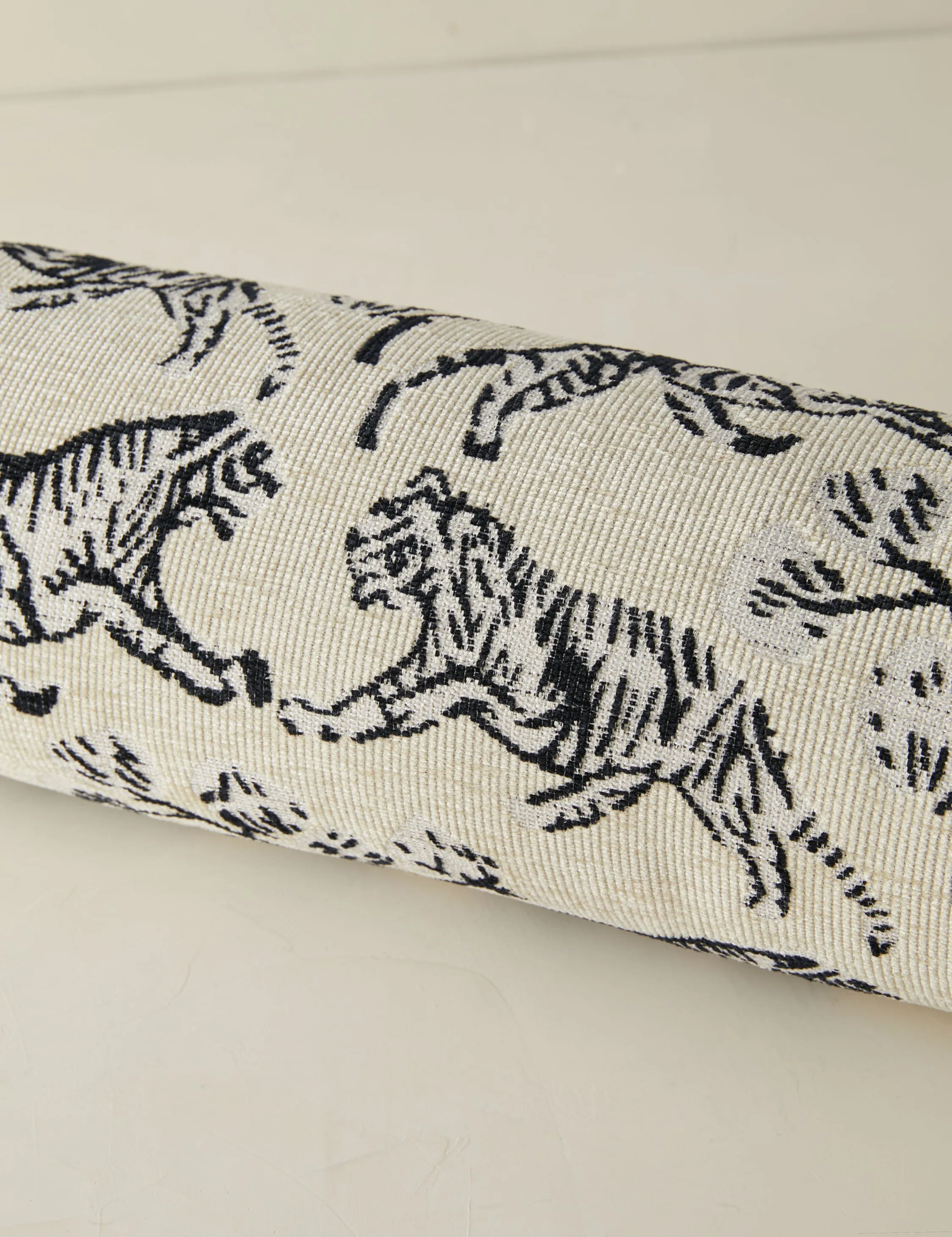 Tiger Jacquard Bolster Pillow by Sarah Sherman Samuel Lulu and Georgia