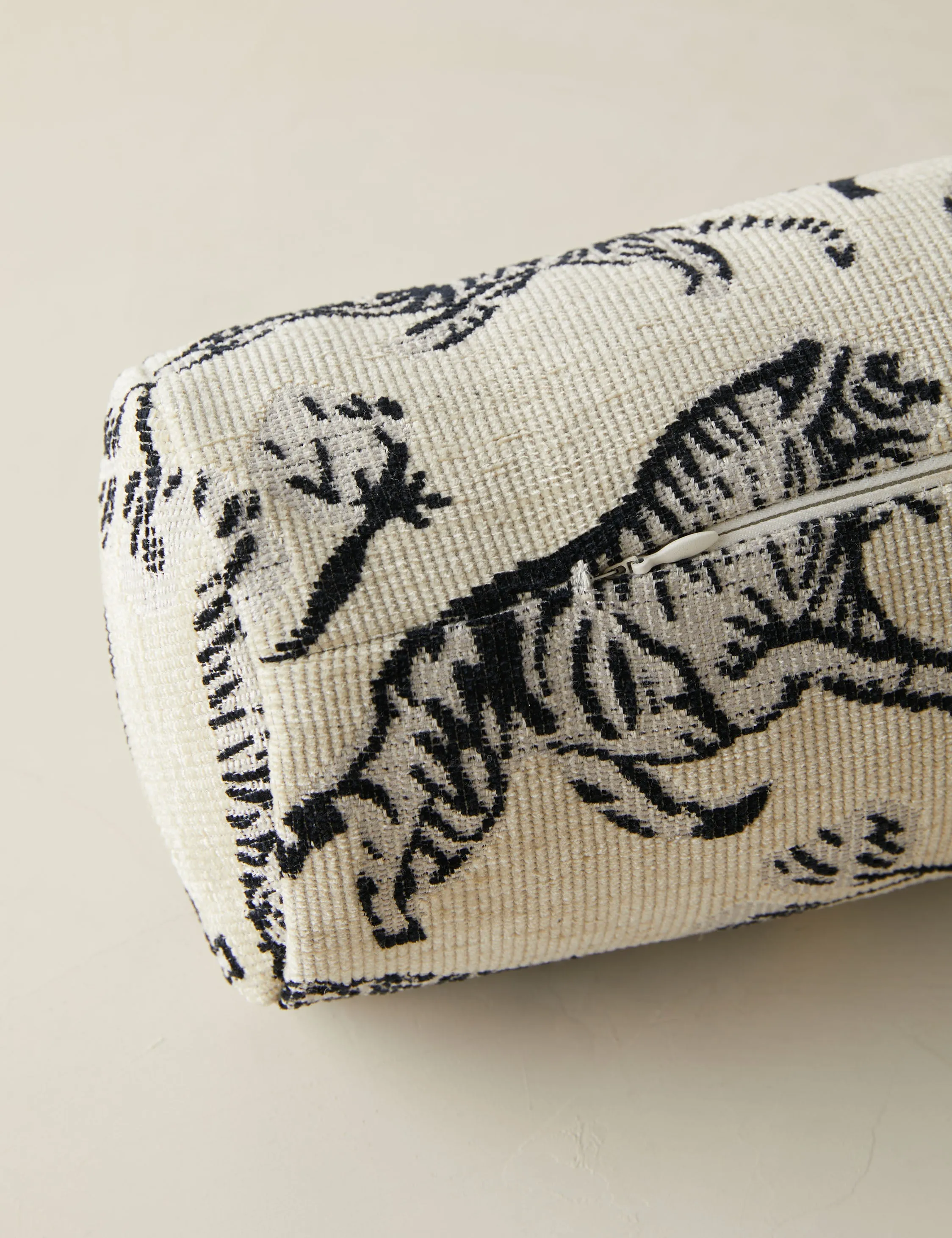Tiger Jacquard Bolster Pillow by Sarah Sherman Samuel Lulu and Georgia