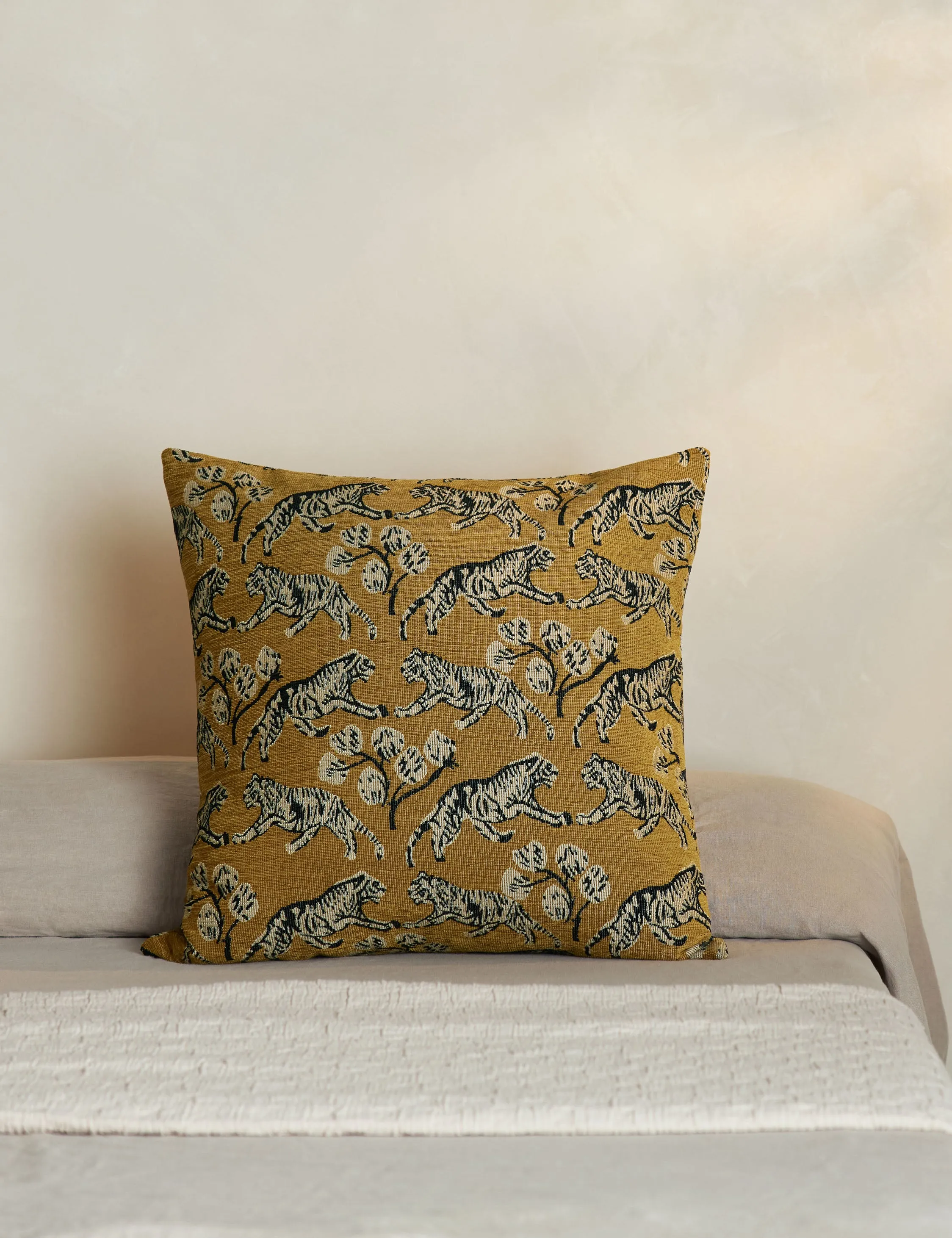Tiger Jacquard Pillow by Sarah Sherman Samuel Lulu and Georgia