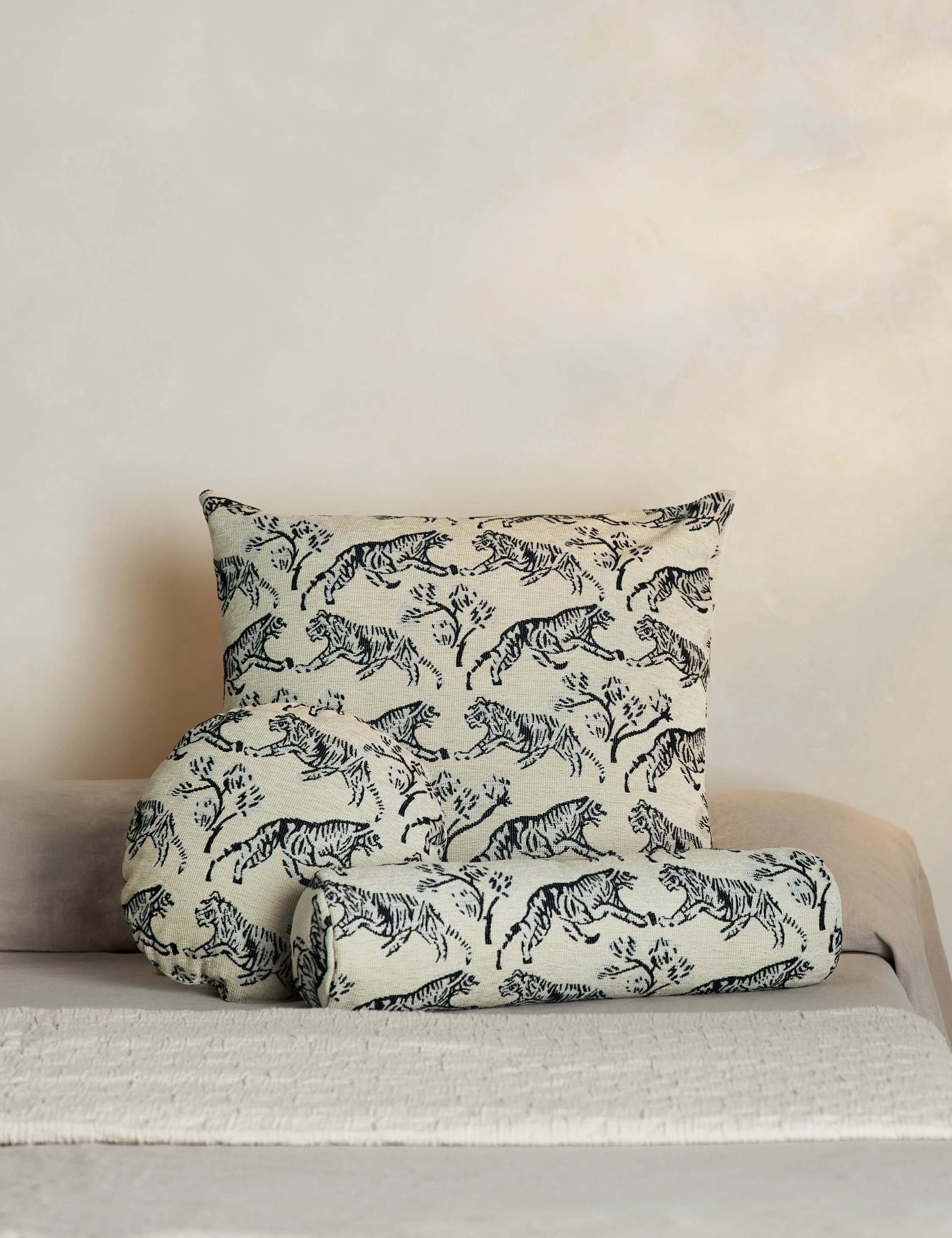 Tiger Jacquard Pillow by Sarah Sherman Samuel Lulu and Georgia